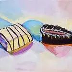 bonbons in a row acrylic zoe zuniga