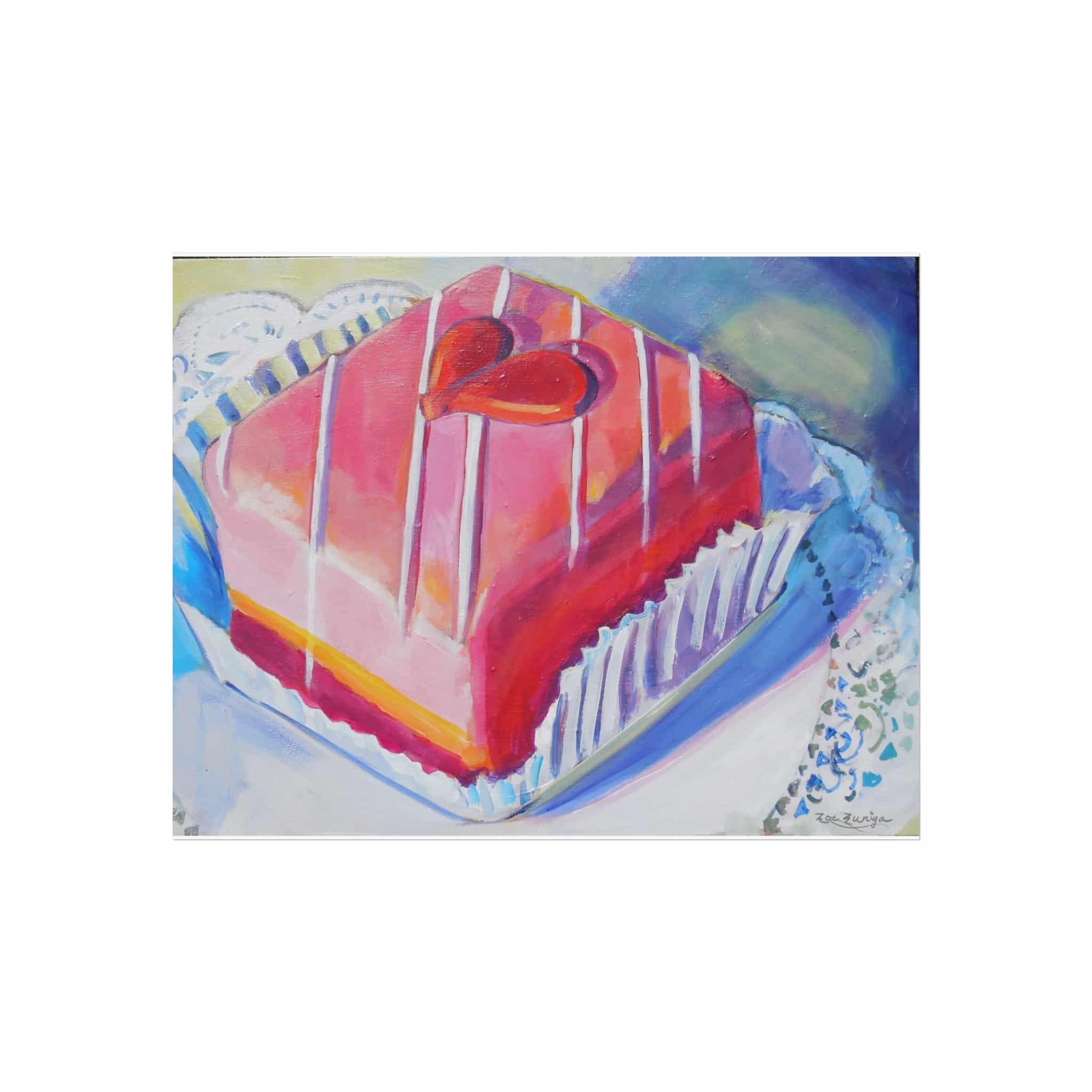 Pastel Art Poster : Pink Petite Four Painting - Image 4