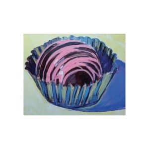 Wall Art Poster Bonbon with Pink Swirls