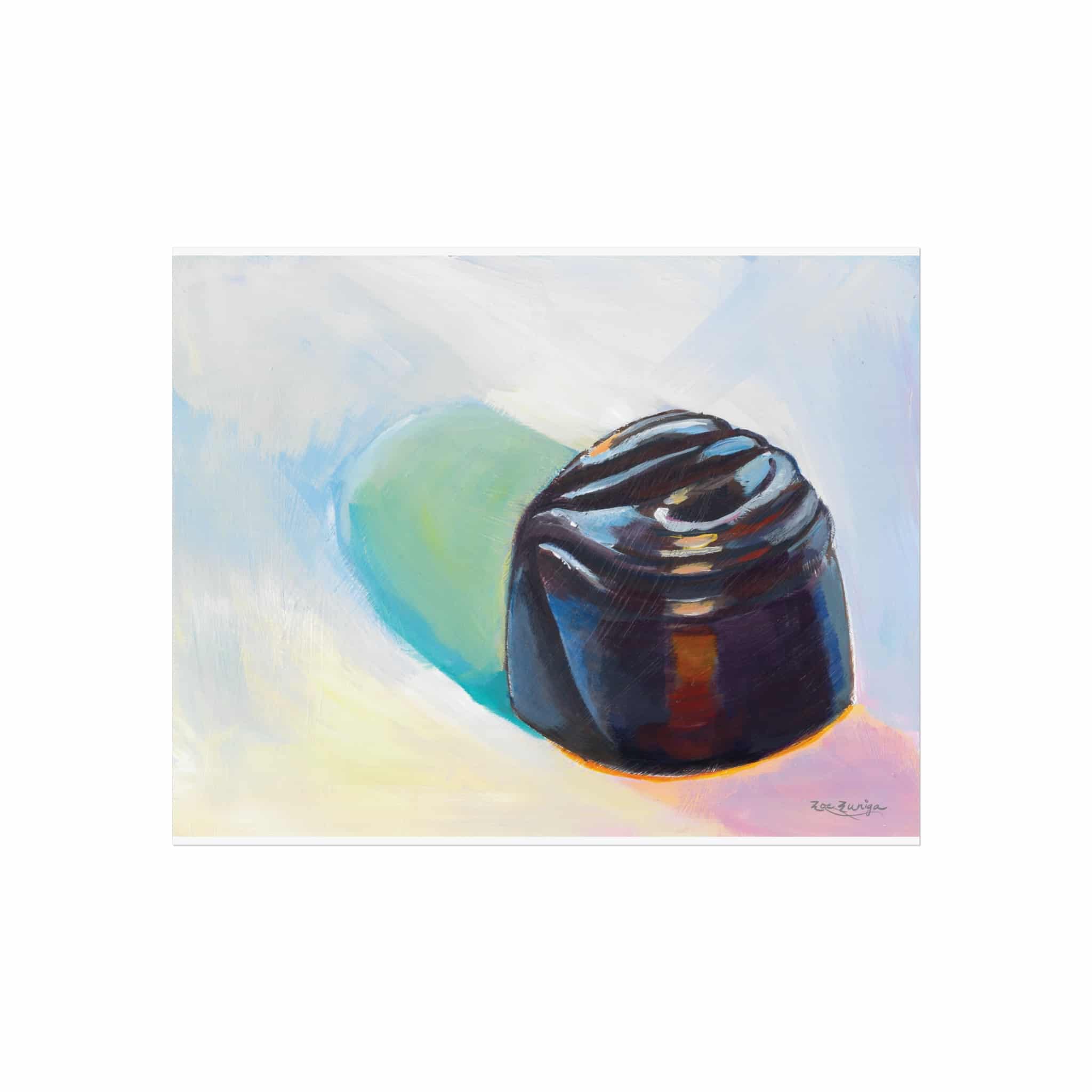 Art Poster Painting of Chocolate Bonbon