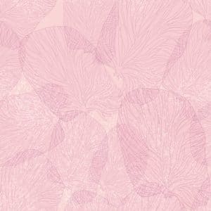 Salmon colored fan coral repeating pattern wallpaper and fabric