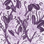 morticial puprle trailing orchid wallpaper