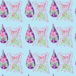 Fuchsia teardrop art nouveau wallpper