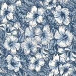 tropical floral repeating pattern