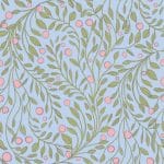 trailing floral repeating pattern blue