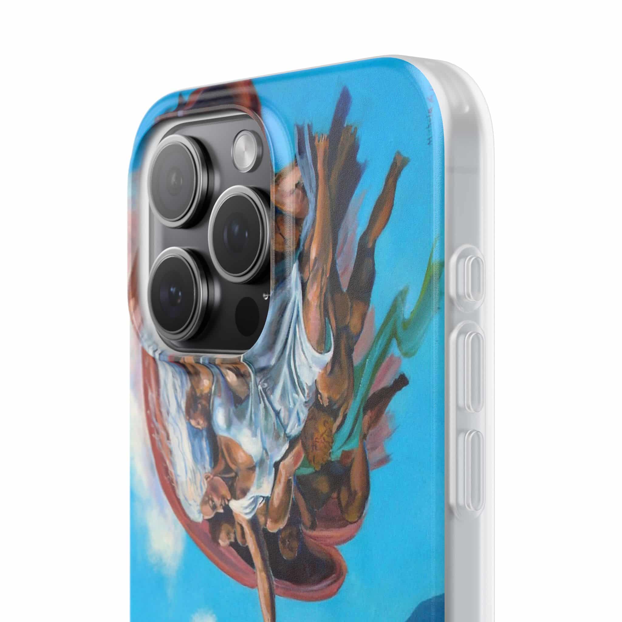 Sistine Ceiling Artistic iPhone Flexi Case, Unique Phone Case, Vibrant Design, Creative Gift, Michelangelo Inspired Artwork - Image 12
