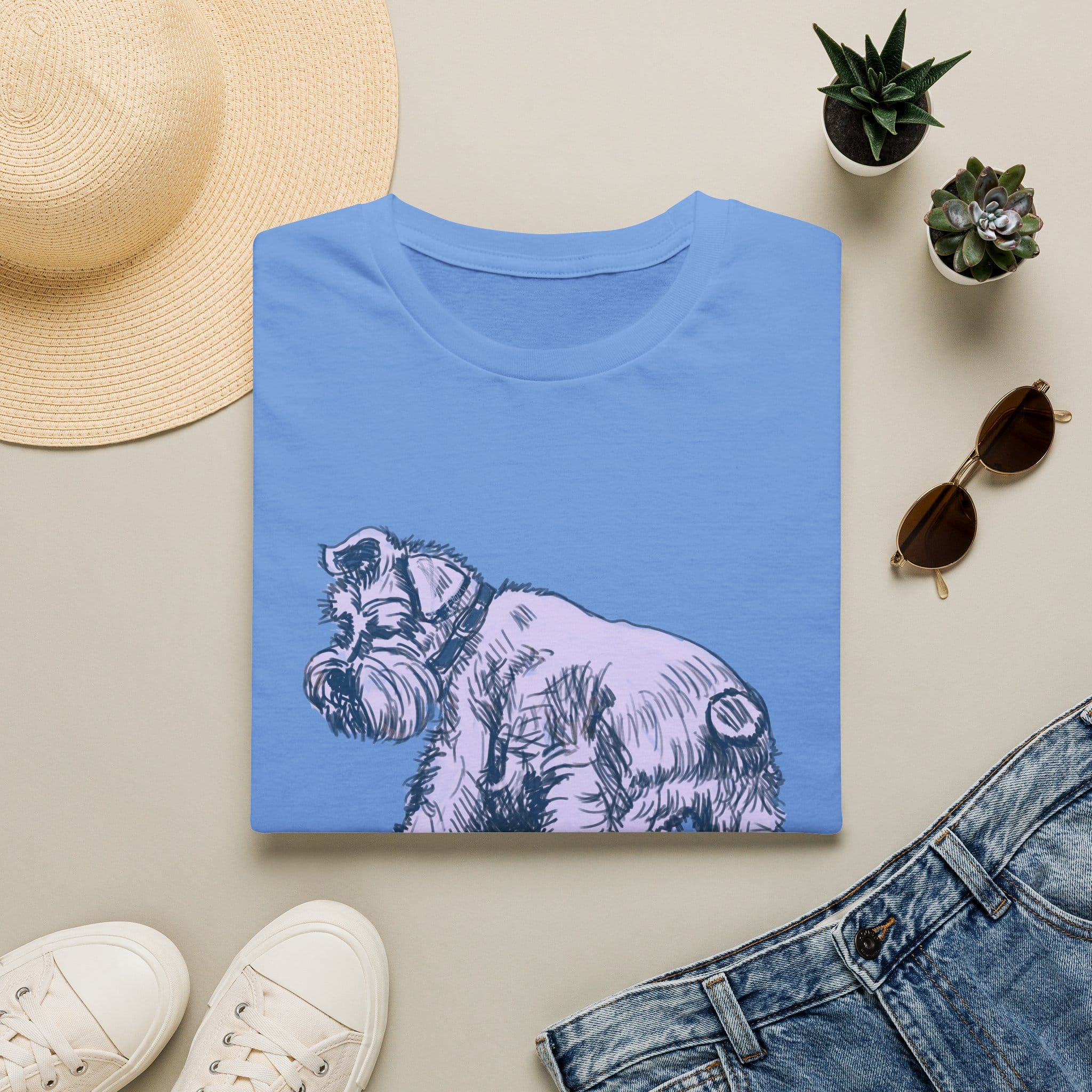 Schnauzer Illustration T‑Shirt — Vintage Sketch Dog Tee - Image 16