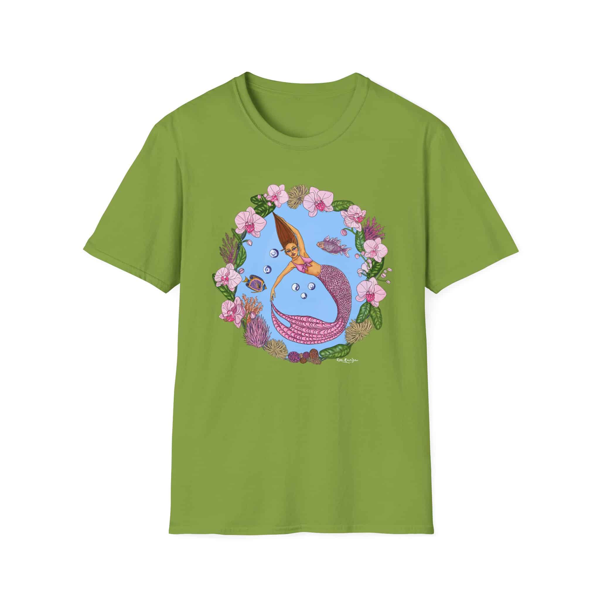 Mermaid Beach Vibes T-Shirt — Tropical Floral Ocean Graphic - Image 27