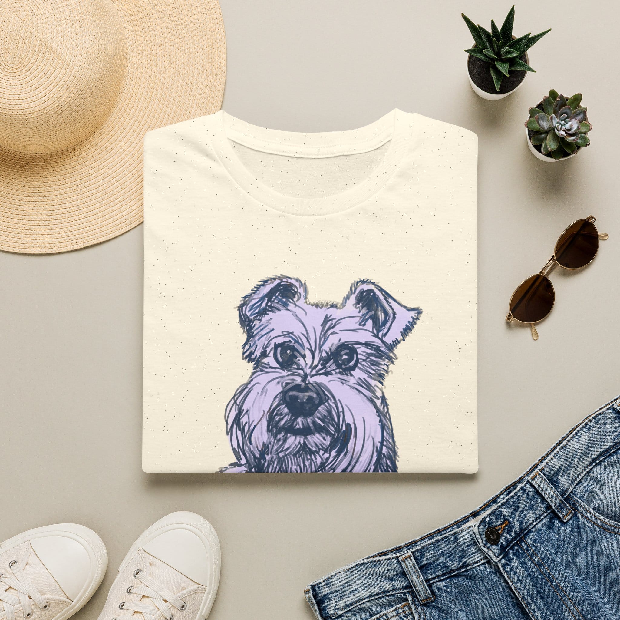 Schnauzer Sketch T-Shirt — Hand-Drawn Puppy Portrait Tee - Image 16