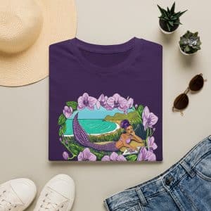 Mermaid Beach Vibes T-Shirt — Tropical Floral Ocean Graphic
