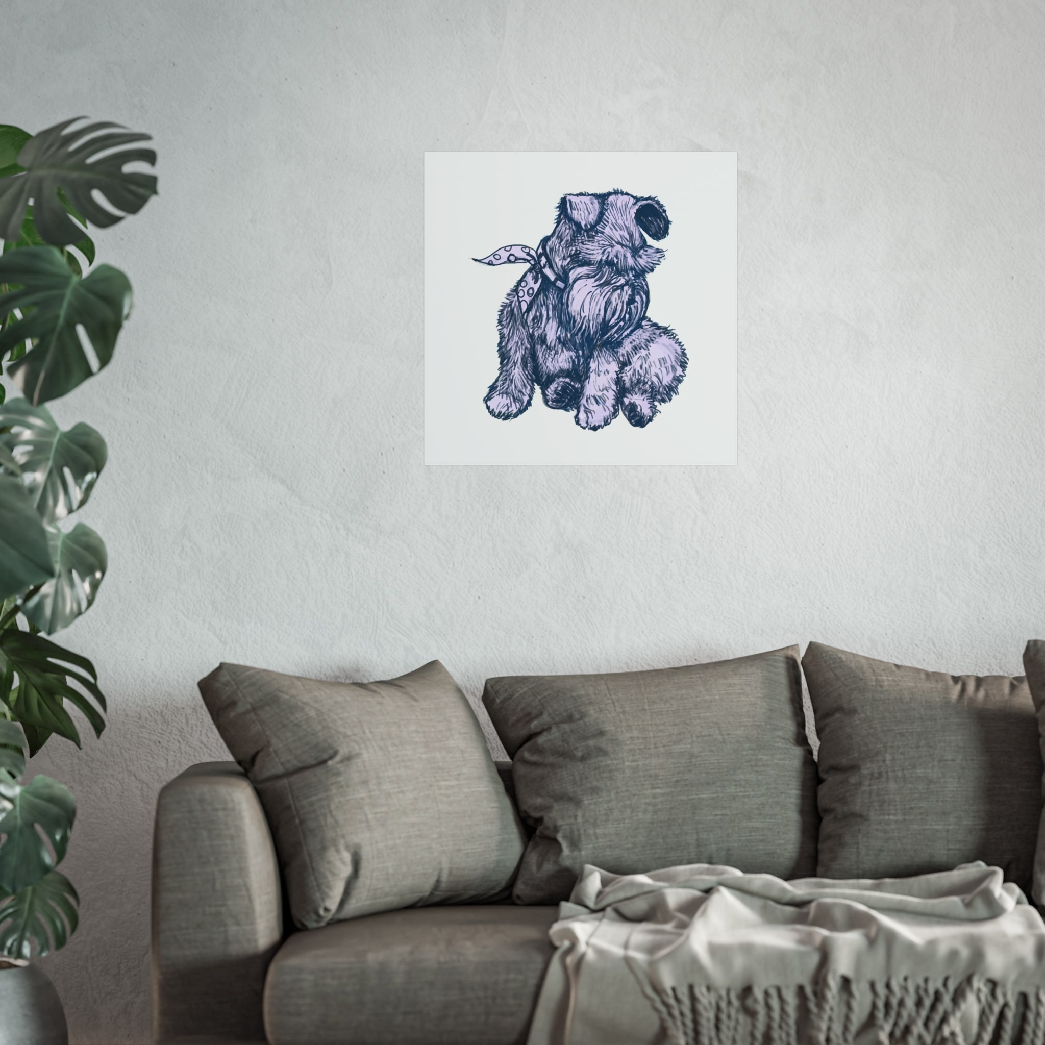 Schnauzer Sketch Fine Art Poster – Hand-Drawn Puppy Illustration Wall Art - Image 5