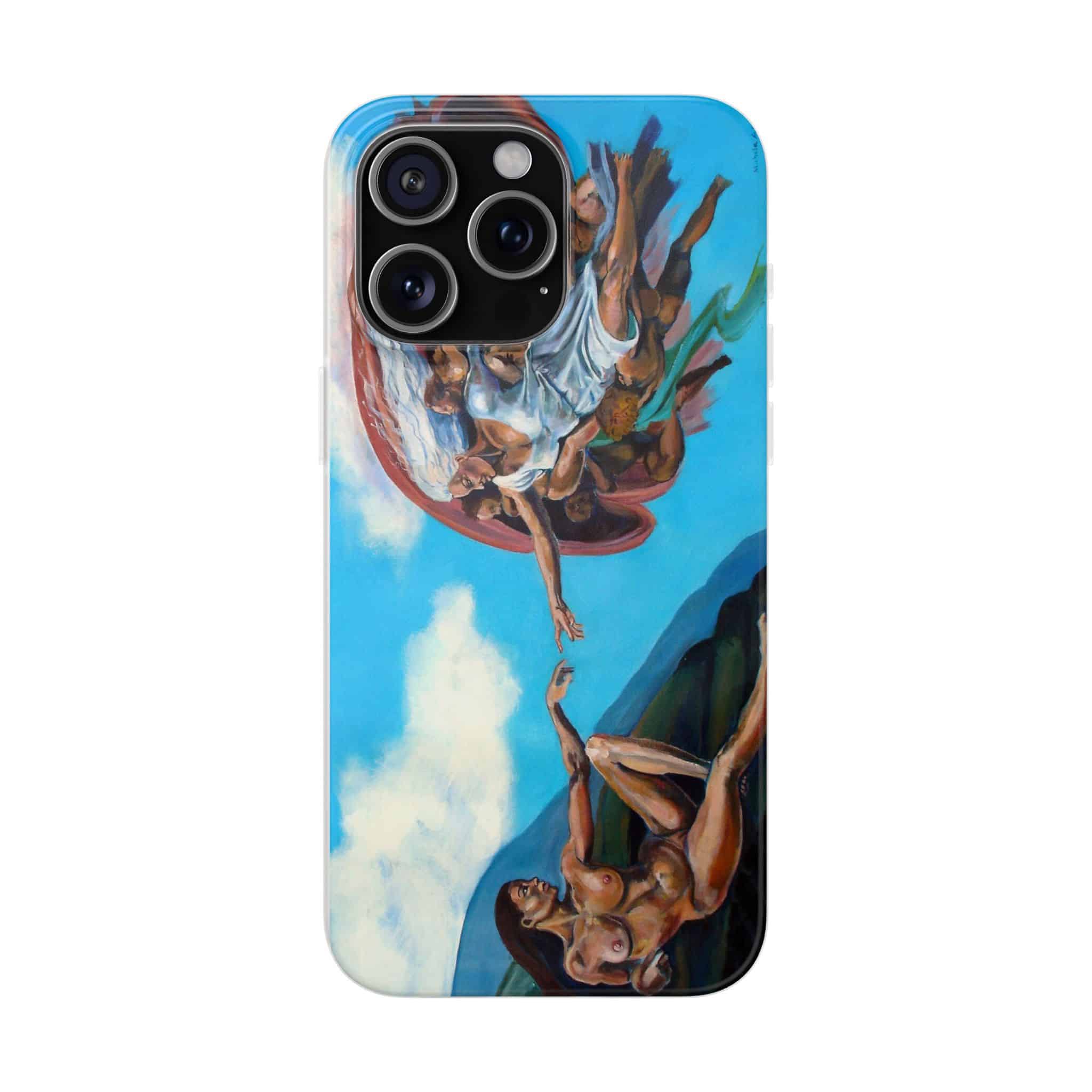 Sistine Ceiling Artistic iPhone Flexi Case, Unique Phone Case, Vibrant Design, Creative Gift, Michelangelo Inspired Artwork - Image 9