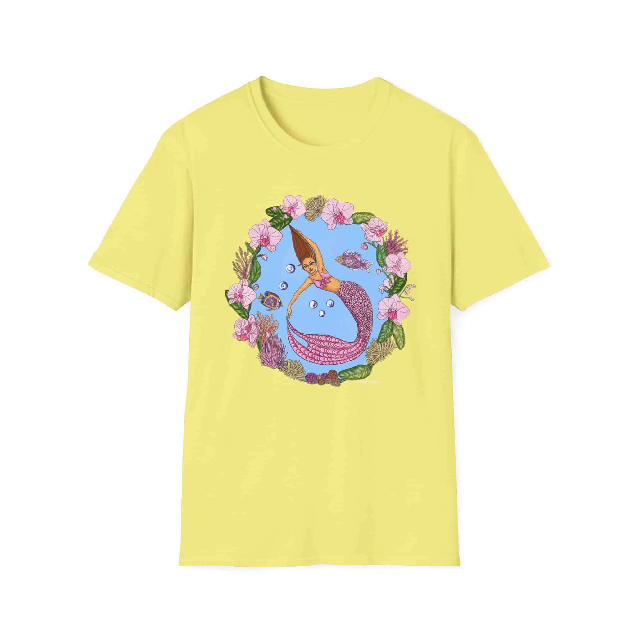 Mermaid Beach Vibes T-Shirt — Tropical Floral Ocean Graphic - Image 47