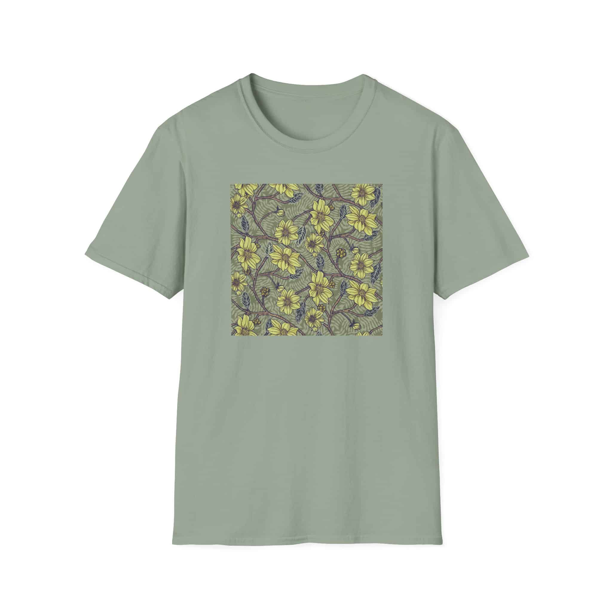 Floral Hibiscus Pattern T-Shirt — Vintage Tropical Flower Tee - Image 24