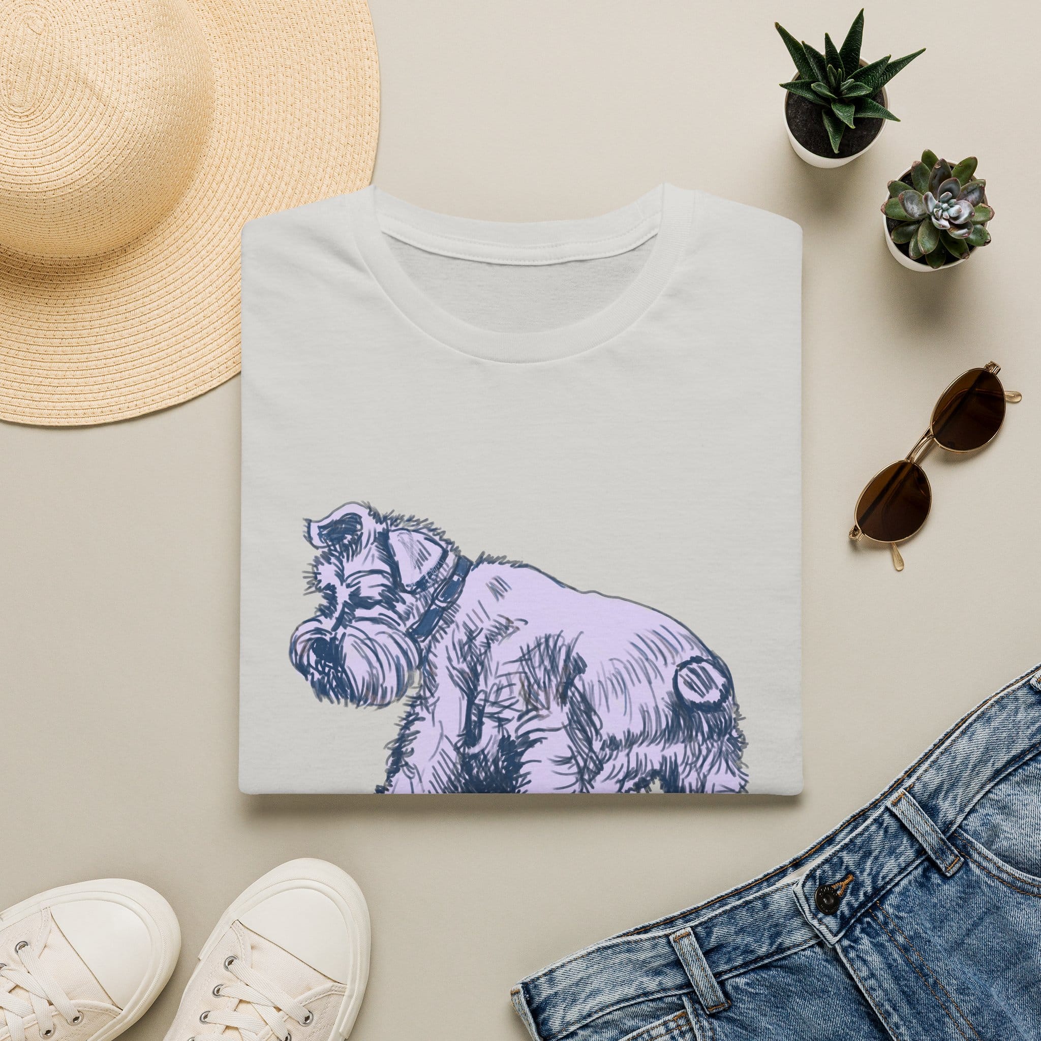 Schnauzer Illustration T‑Shirt — Vintage Sketch Dog Tee - Image 13