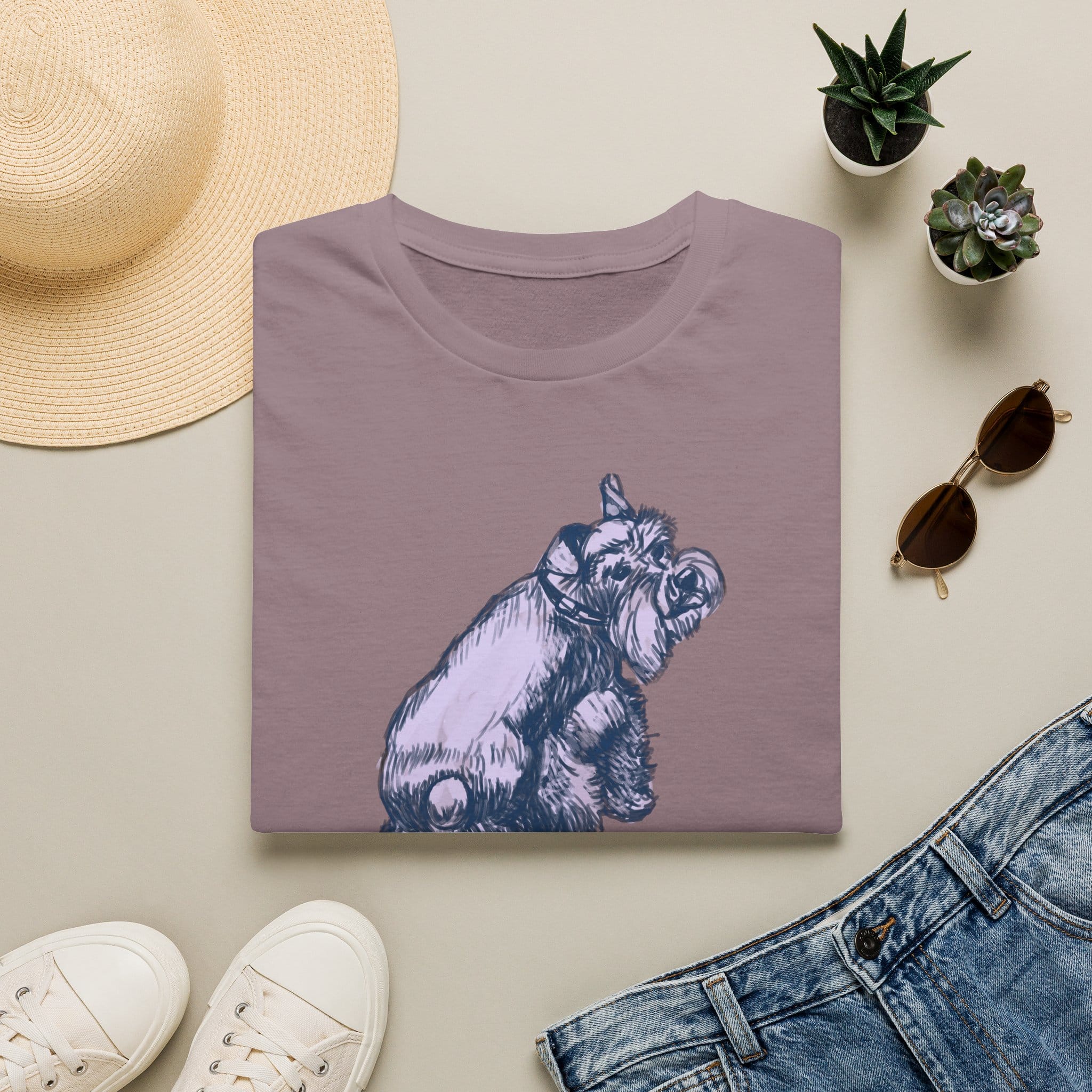 Schnauzer Dog T-Shirt — Hand-Drawn Dog Portrait Tee - Image 24