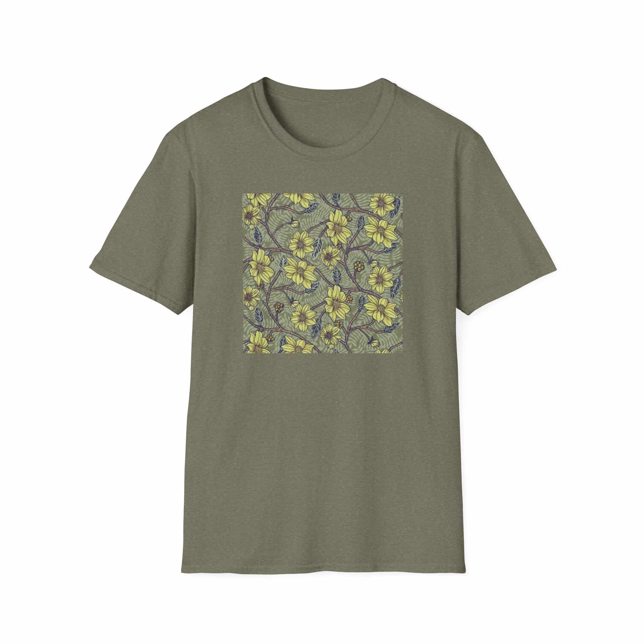 Floral Hibiscus Pattern T-Shirt — Vintage Tropical Flower Tee - Image 21