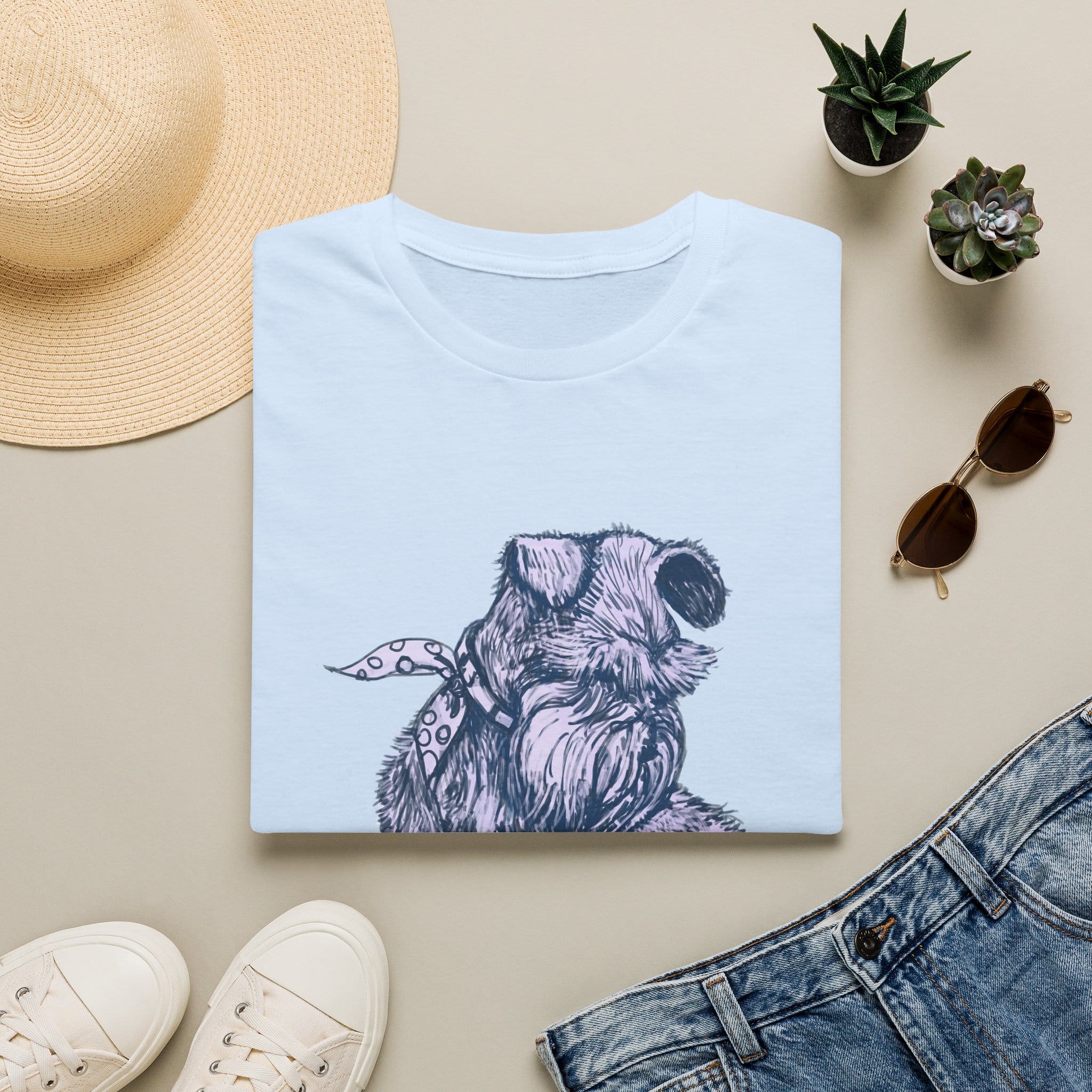 Schnauzer Sketch T-Shirt — Hand-Drawn Dog Portrait Tee - Image 4