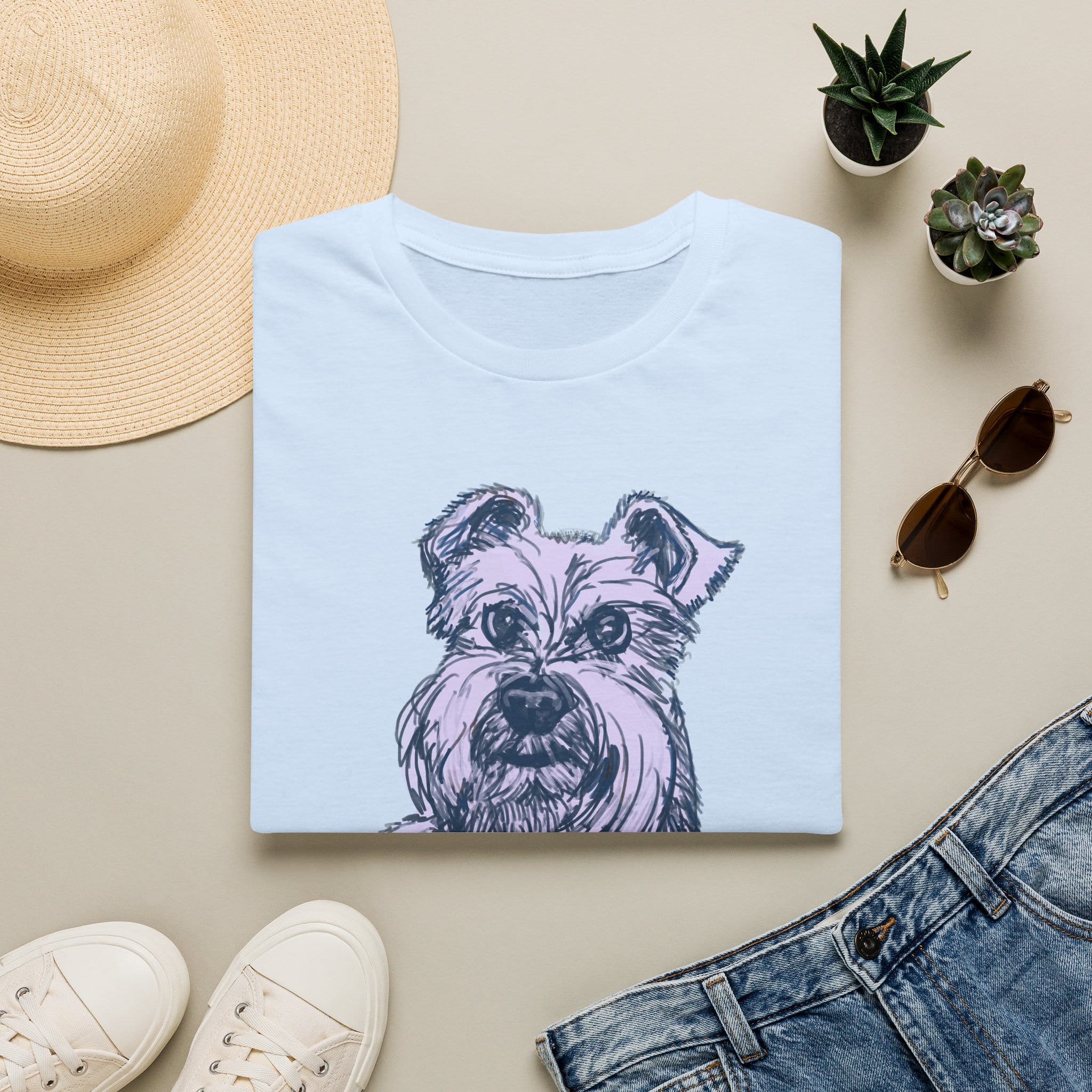 Schnauzer Sketch T-Shirt — Hand-Drawn Puppy Portrait Tee - Image 4