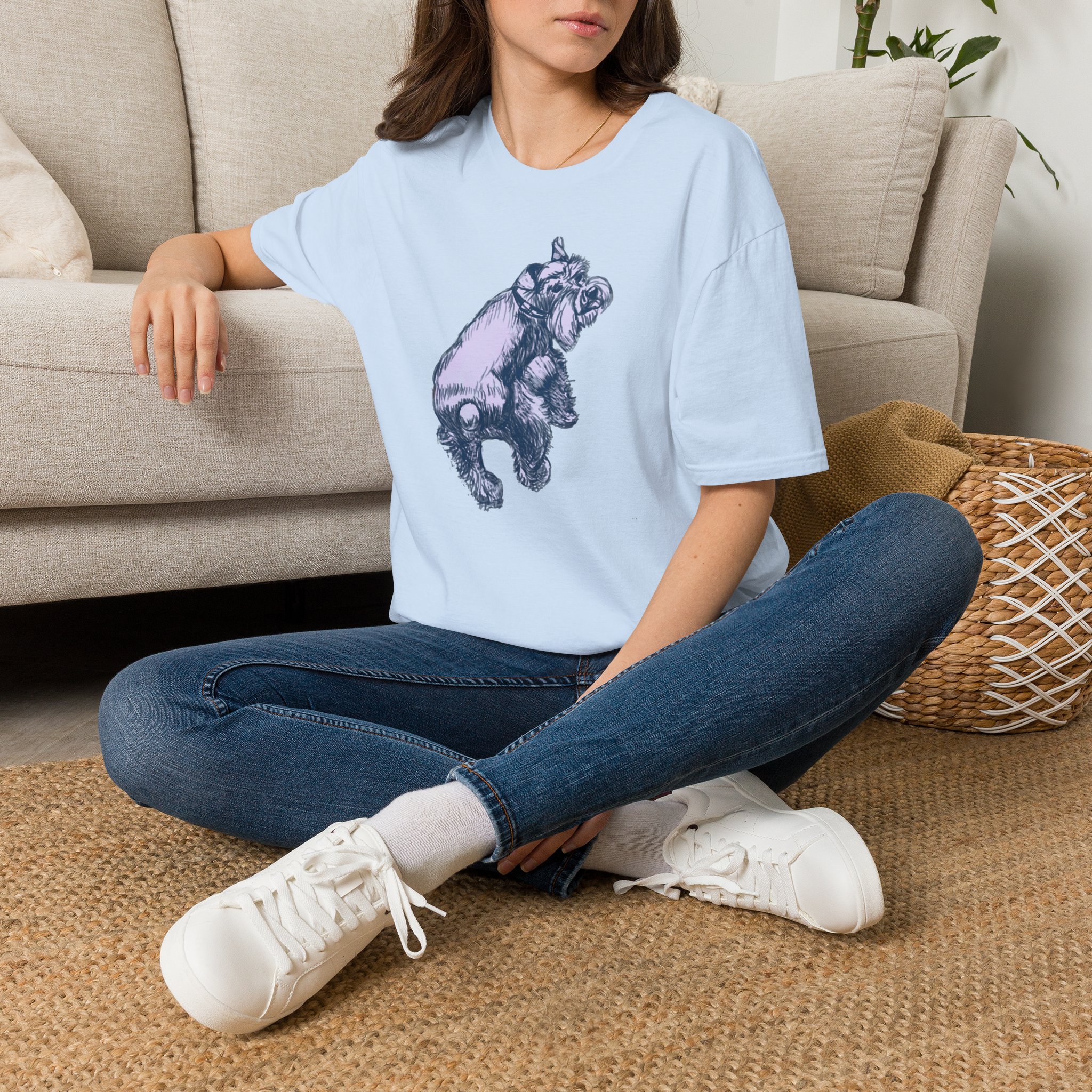 Schnauzer Dog T-Shirt — Hand-Drawn Dog Portrait Tee - Image 2
