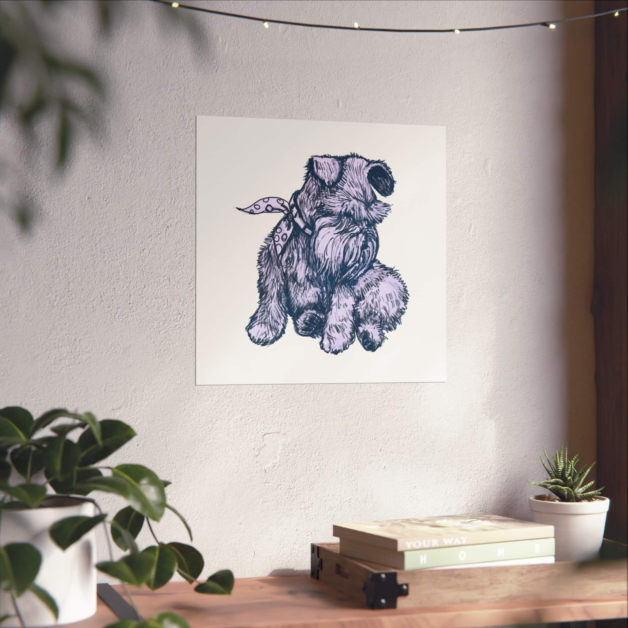 Schnauzer Sketch Fine Art Poster – Hand-Drawn Puppy Illustration Wall Art - Image 3