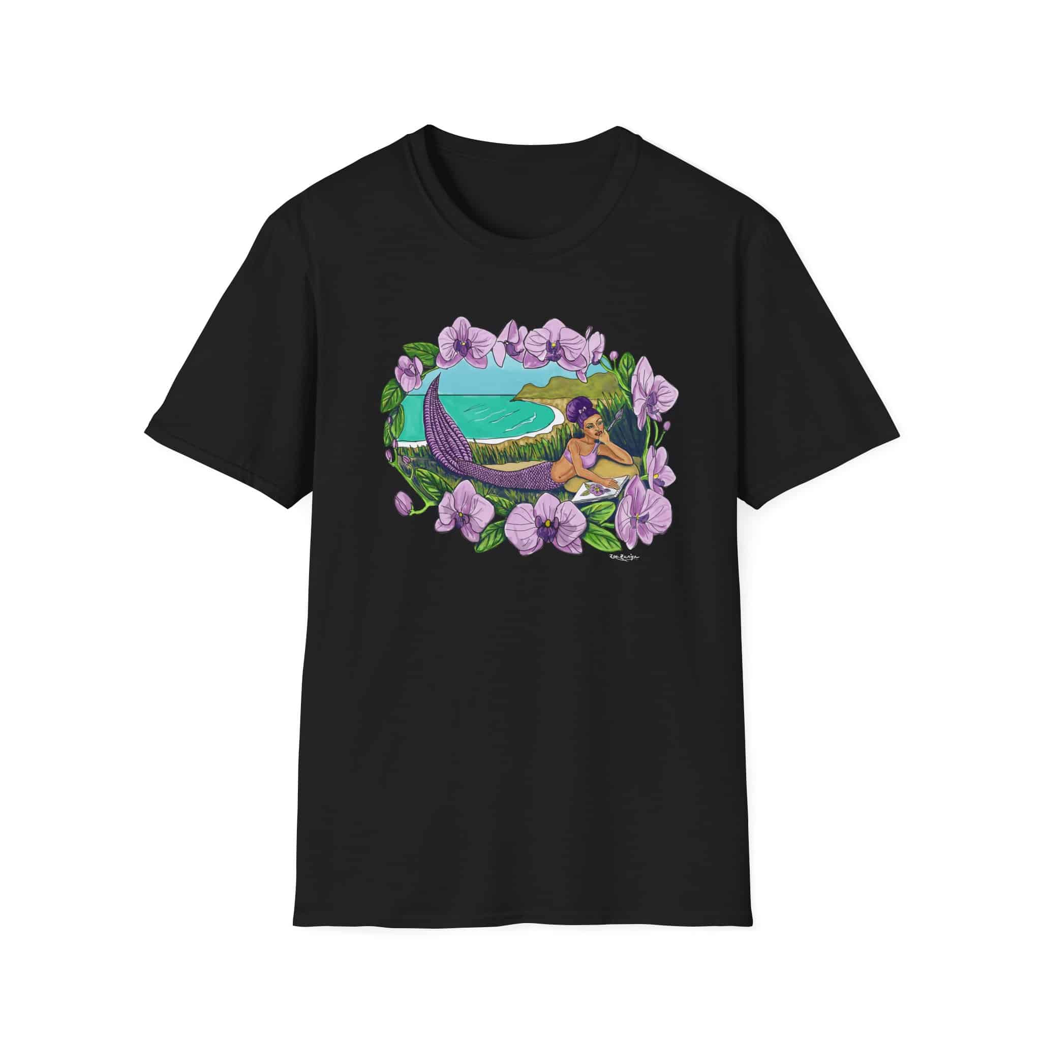 Mermaid Beach Vibes T-Shirt — Tropical Floral Ocean Graphic - Image 9