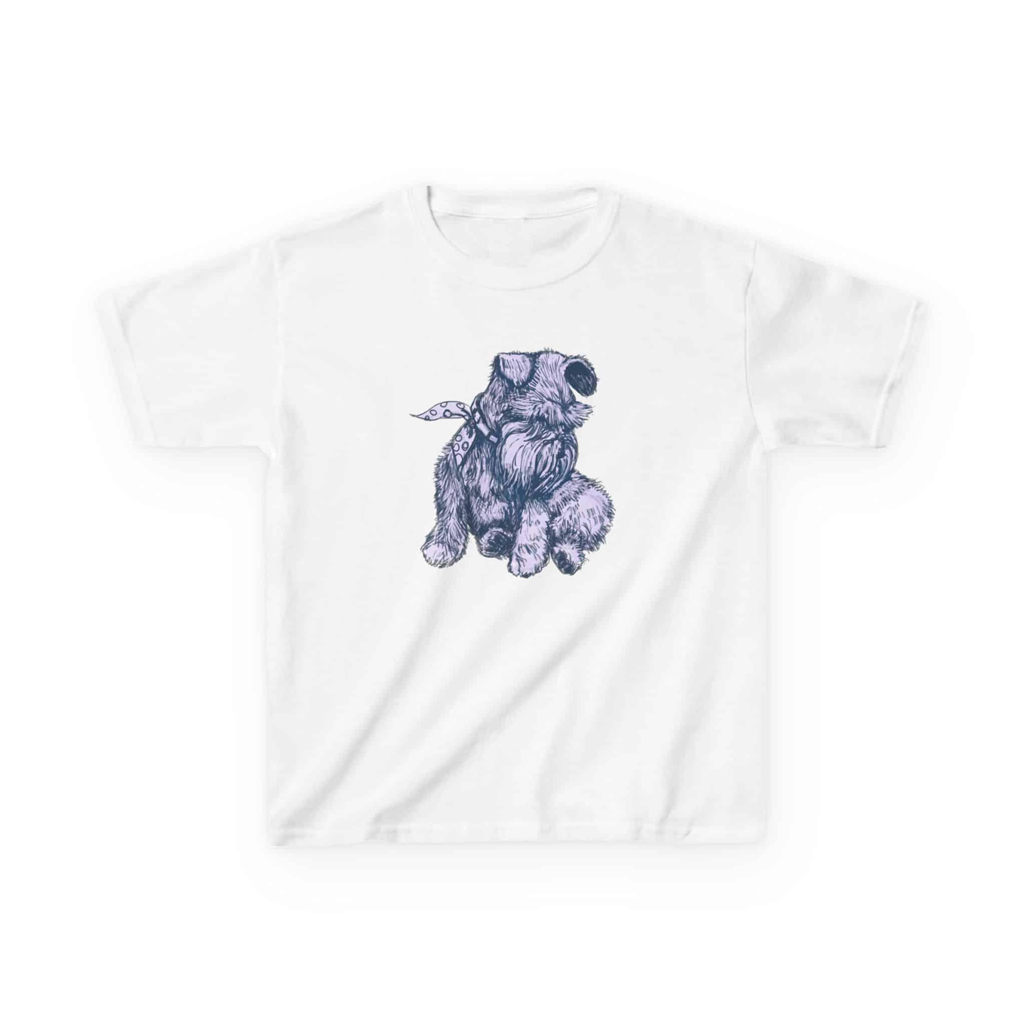 Kids T‑Shirt — Schnauzer Dog Sketch Tee - Image 8