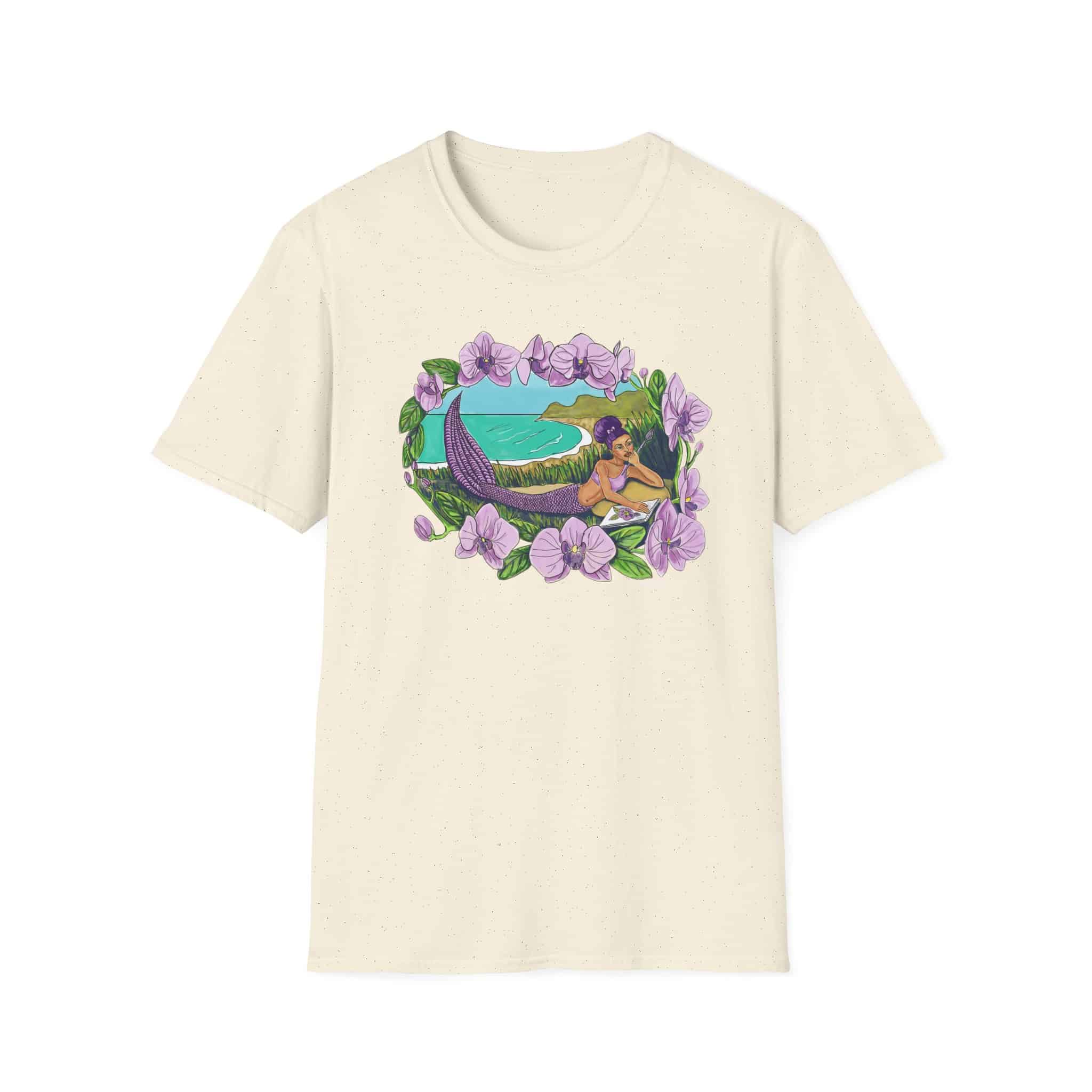 Mermaid Beach Vibes T-Shirt — Tropical Floral Ocean Graphic - Image 12
