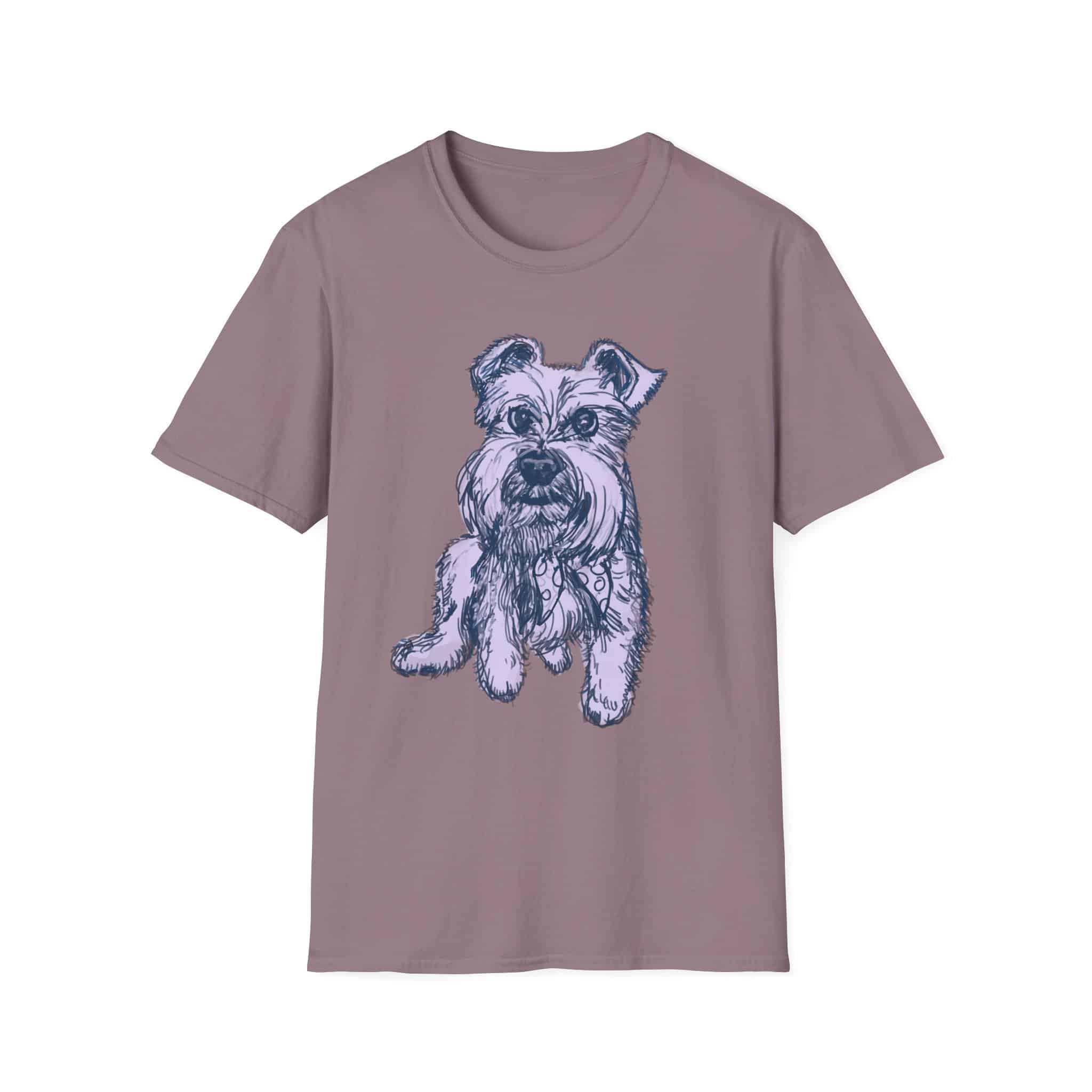 Schnauzer Sketch T-Shirt — Hand-Drawn Puppy Portrait Tee - Image 24