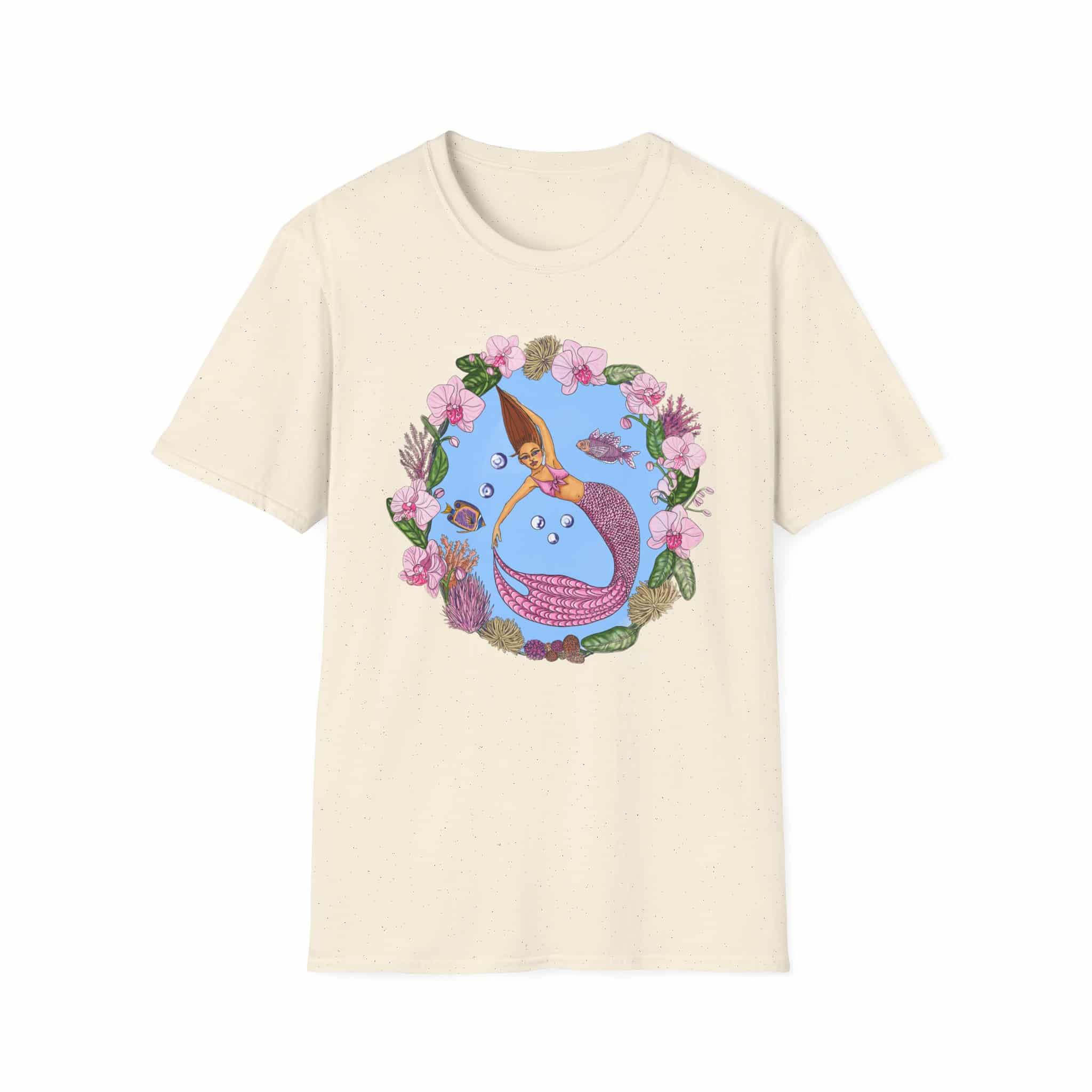 Mermaid Beach Vibes T-Shirt — Tropical Floral Ocean Graphic - Image 15
