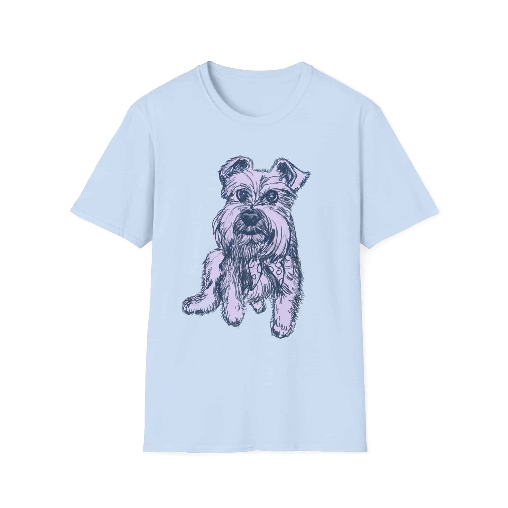 Schnauzer Sketch T-Shirt — Hand-Drawn Puppy Portrait Tee - Image 6