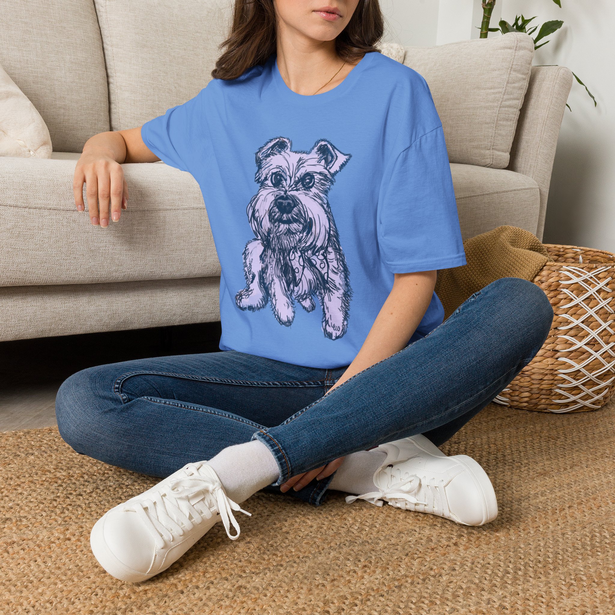 Schnauzer Sketch T-Shirt — Hand-Drawn Puppy Portrait Tee - Image 20