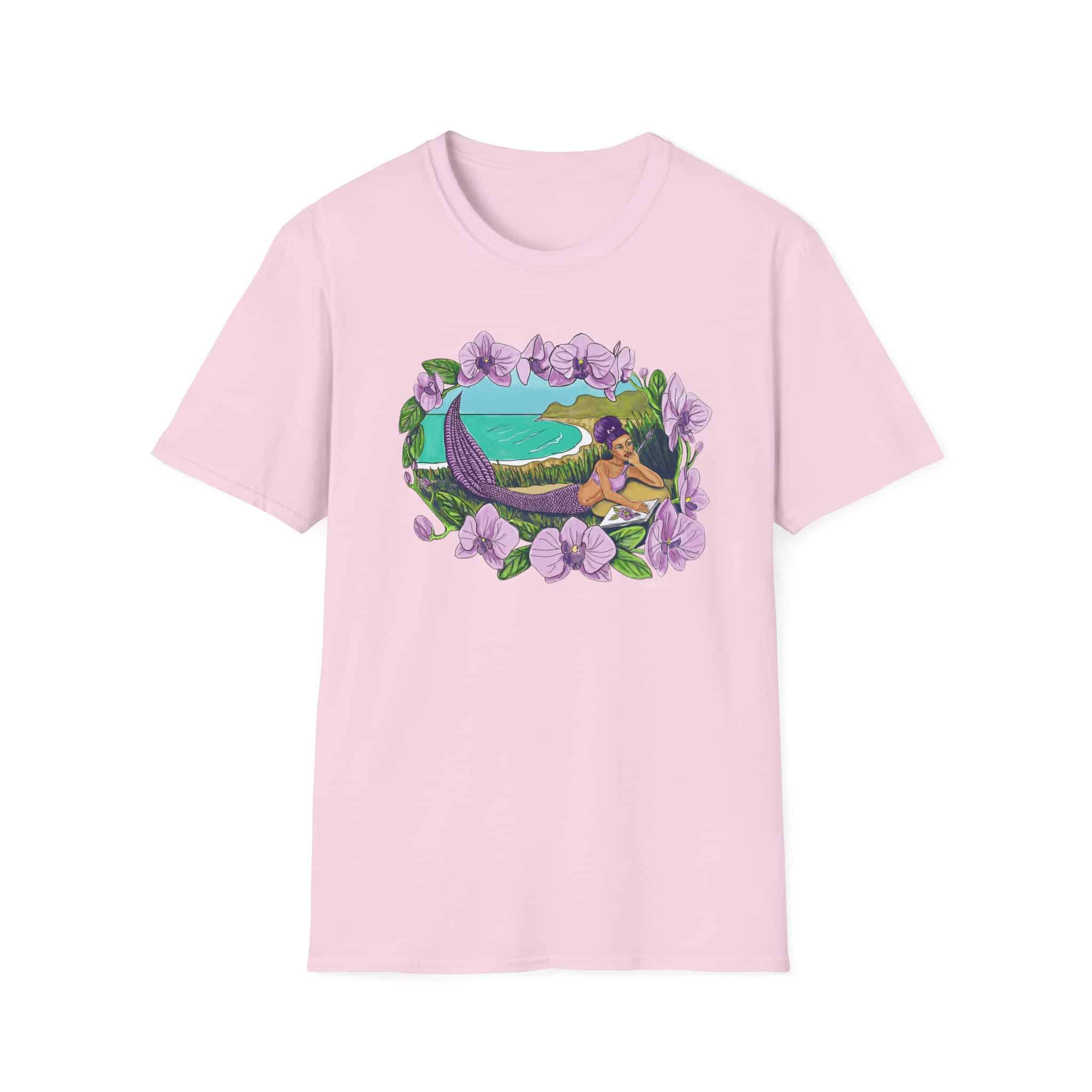 Mermaid Beach Vibes T-Shirt — Tropical Floral Ocean Graphic - Image 33