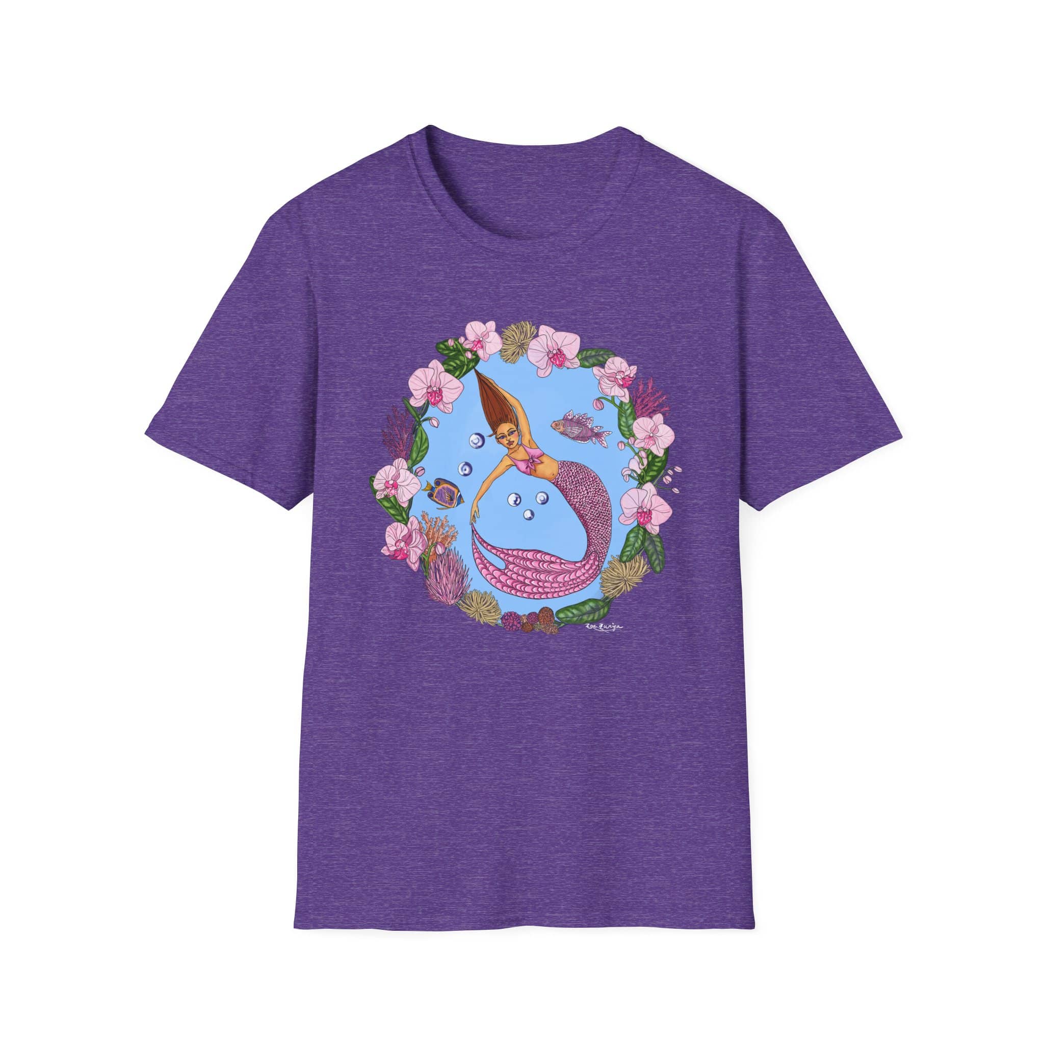 Mermaid Beach Vibes T-Shirt — Tropical Floral Ocean Graphic - Image 39