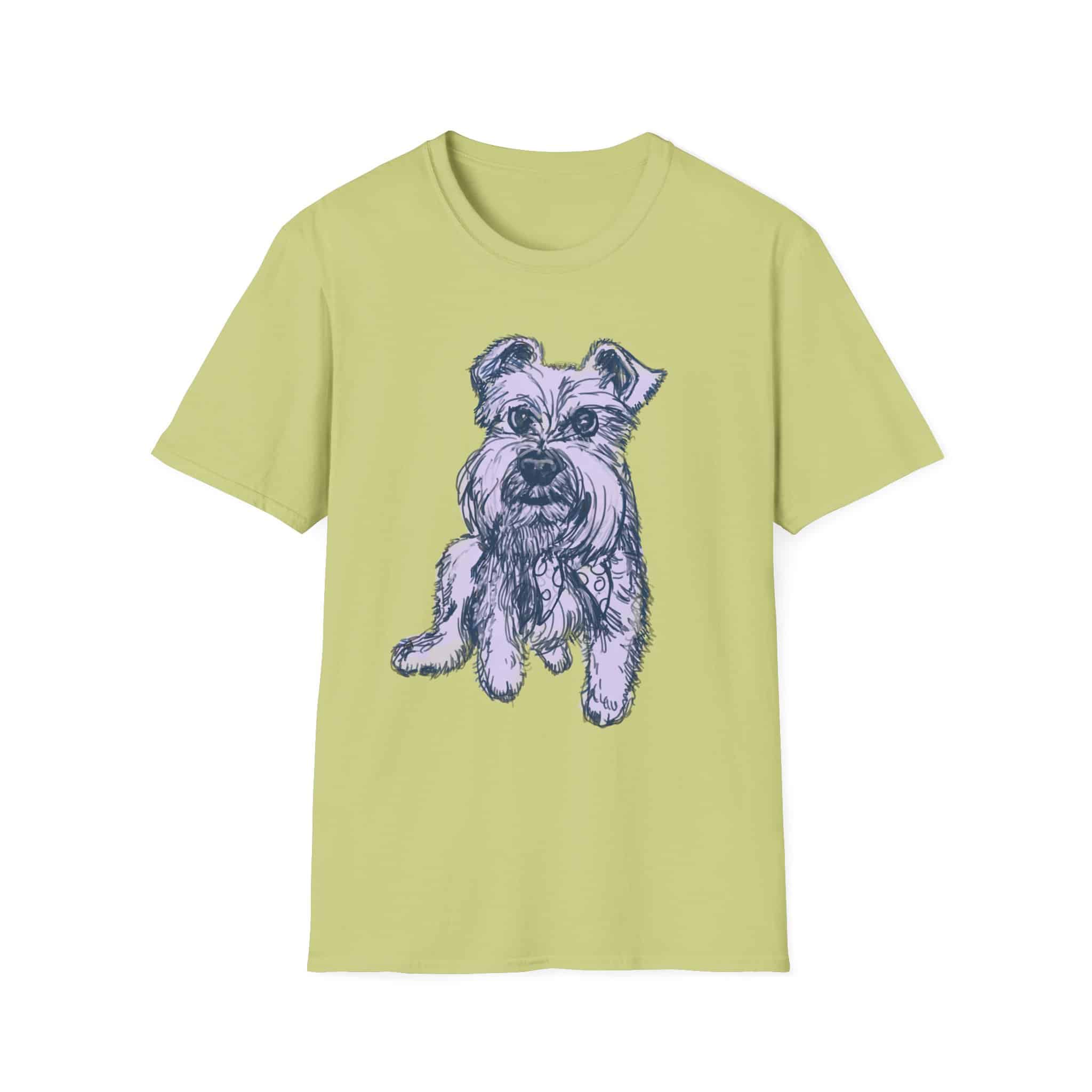 Schnauzer Sketch T-Shirt — Hand-Drawn Puppy Portrait Tee - Image 9