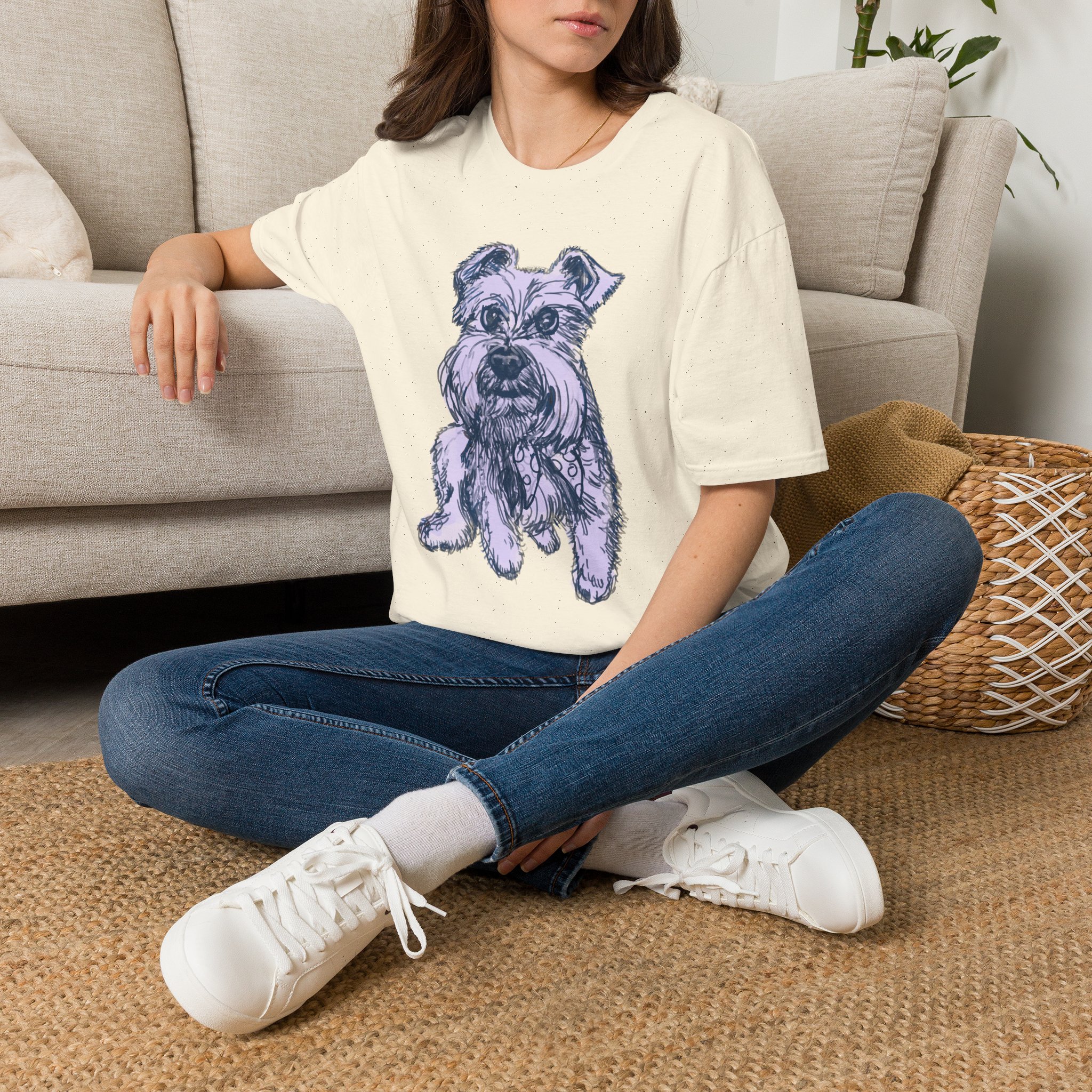 Schnauzer Sketch T-Shirt — Hand-Drawn Puppy Portrait Tee - Image 17