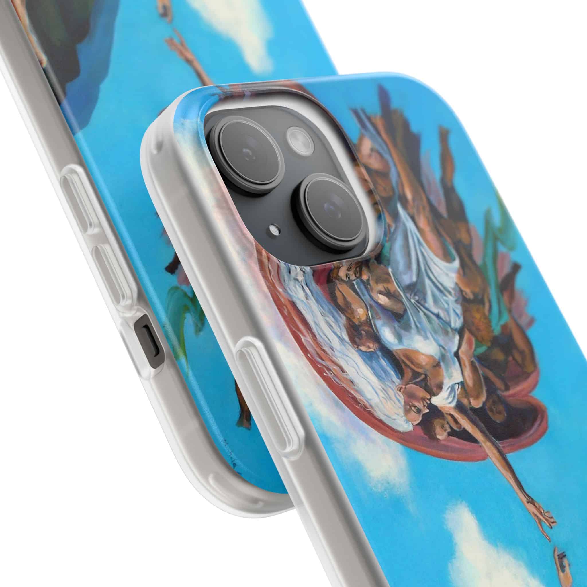 Sistine Ceiling Artistic iPhone Flexi Case, Unique Phone Case, Vibrant Design, Creative Gift, Michelangelo Inspired Artwork - Image 7