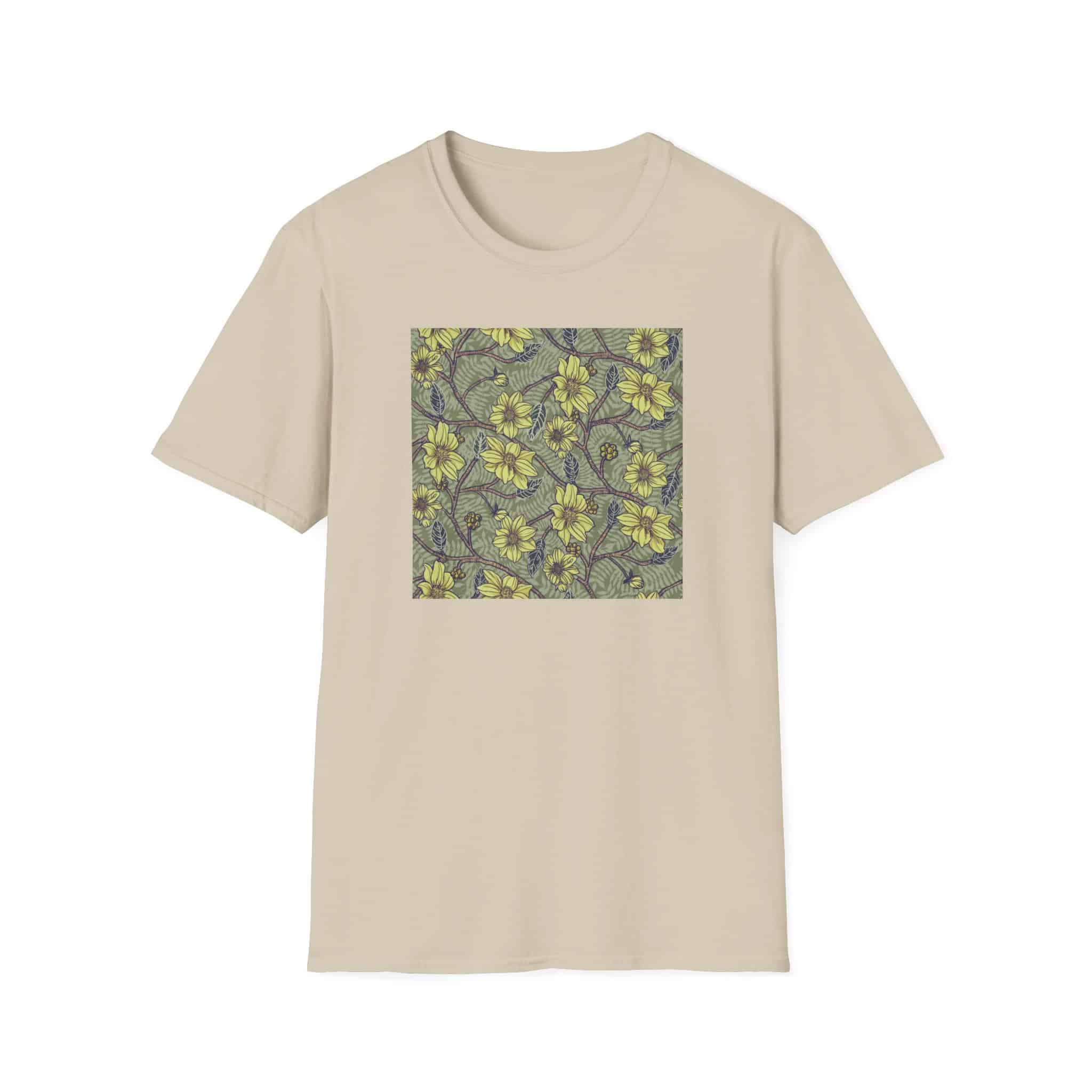 Floral Hibiscus Pattern T-Shirt — Vintage Tropical Flower Tee - Image 6