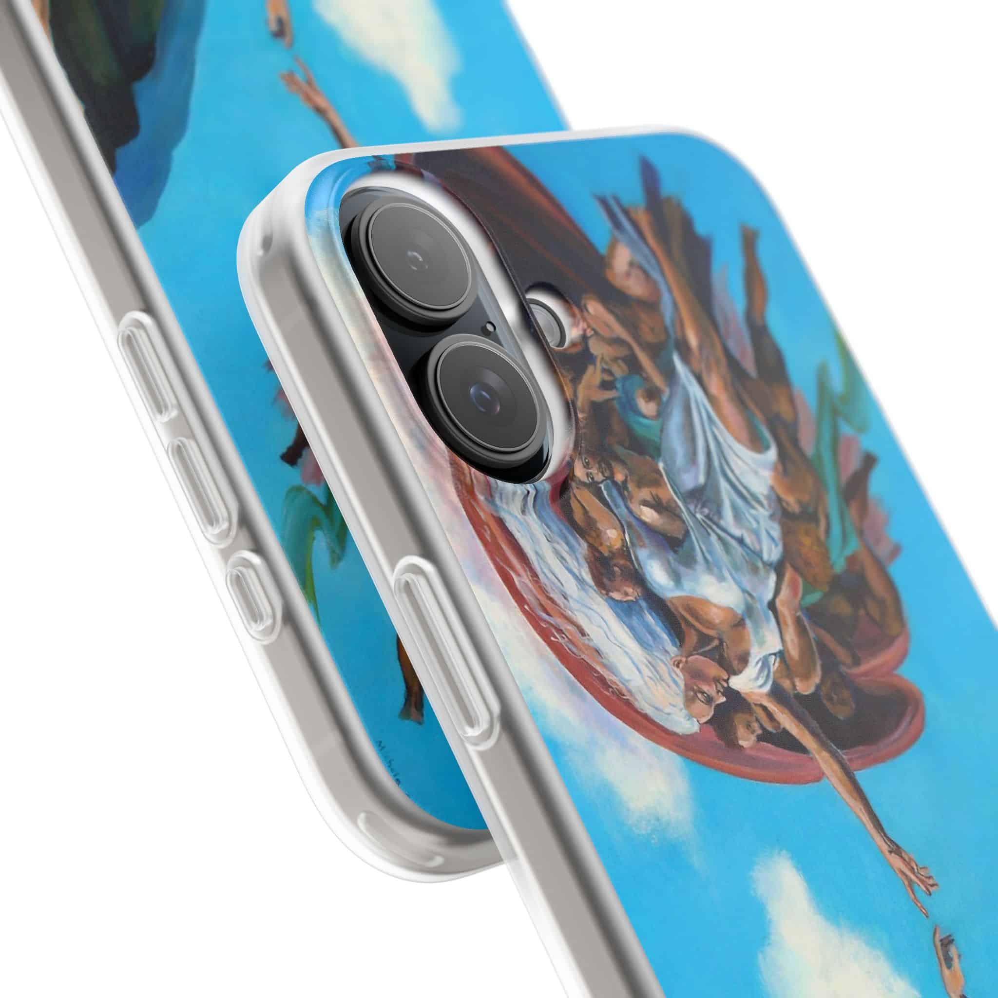 Sistine Ceiling Artistic iPhone Flexi Case, Unique Phone Case, Vibrant Design, Creative Gift, Michelangelo Inspired Artwork - Image 23