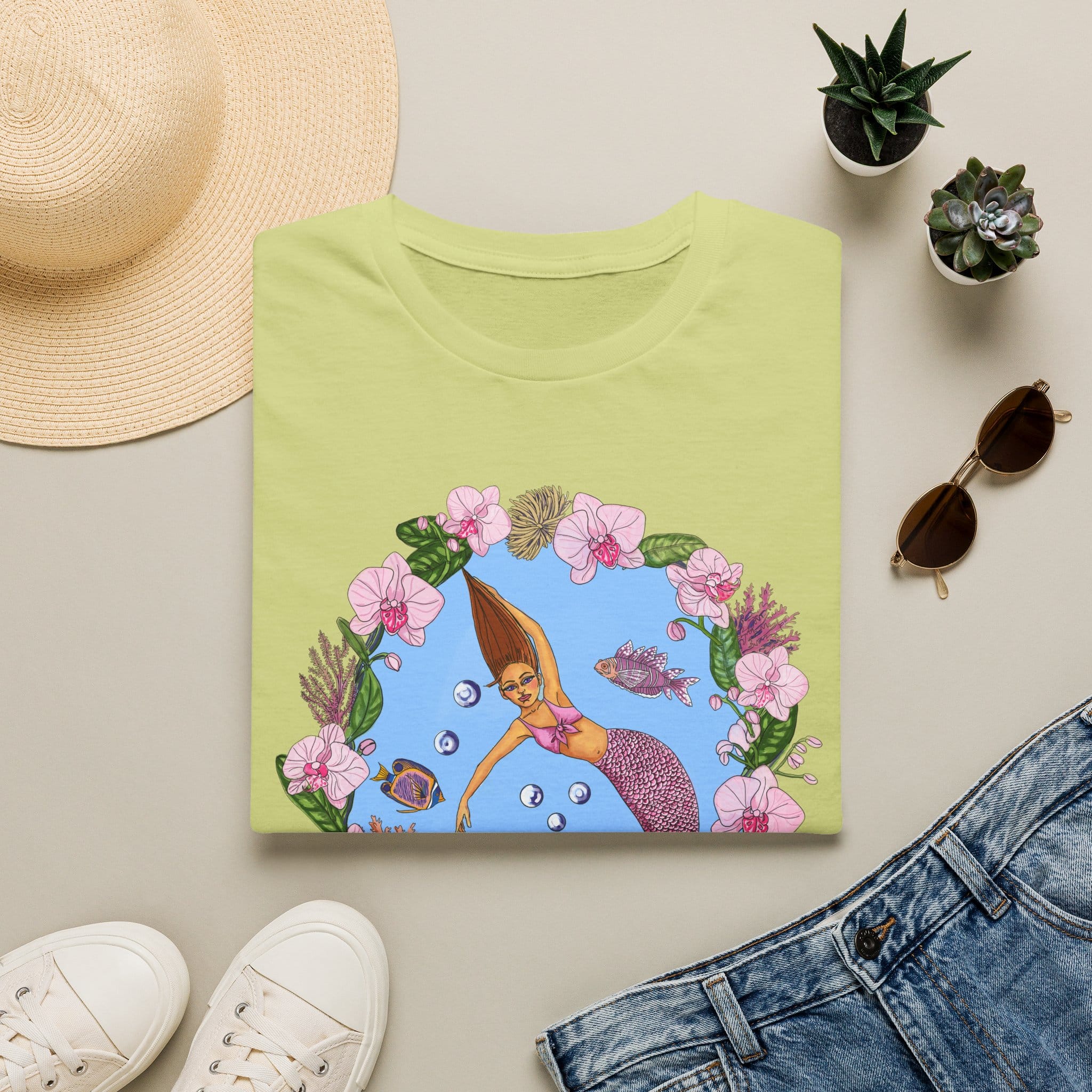 Mermaid Beach Vibes T-Shirt — Tropical Floral Ocean Graphic - Image 17