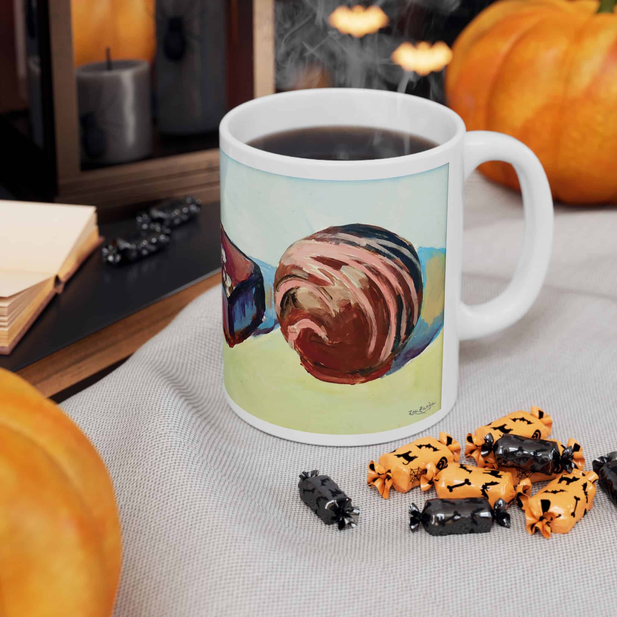 Ceramic Mug — Chocolate Bonbon Art Coffee Cup (11oz & 15oz) - Image 4