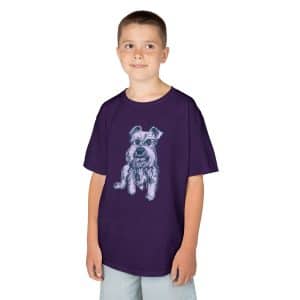 Kids Tee — Hand-Drawn Schnauzer Dog Illustration