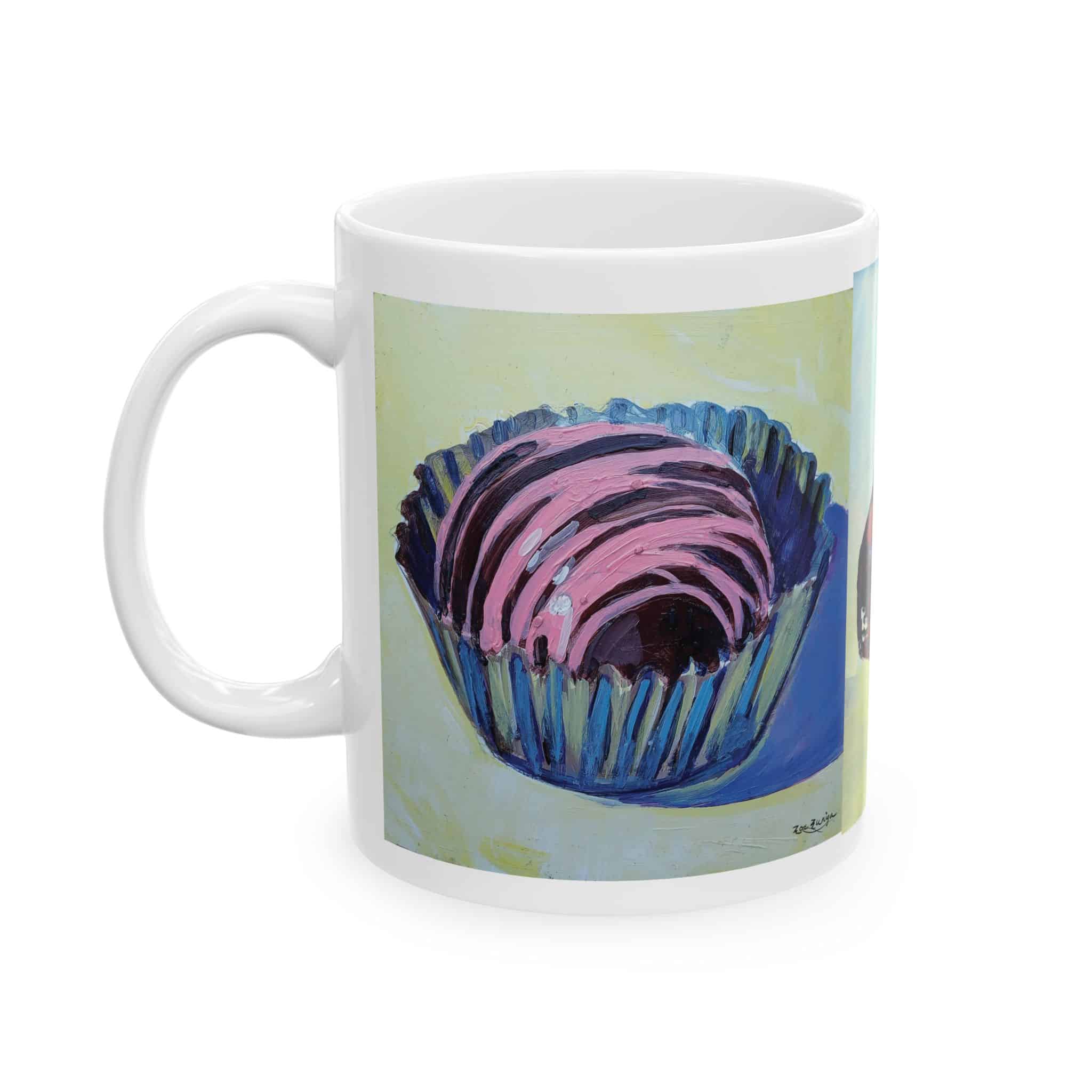 Ceramic Mug — Chocolate Bonbon Art Coffee Cup (11oz & 15oz)