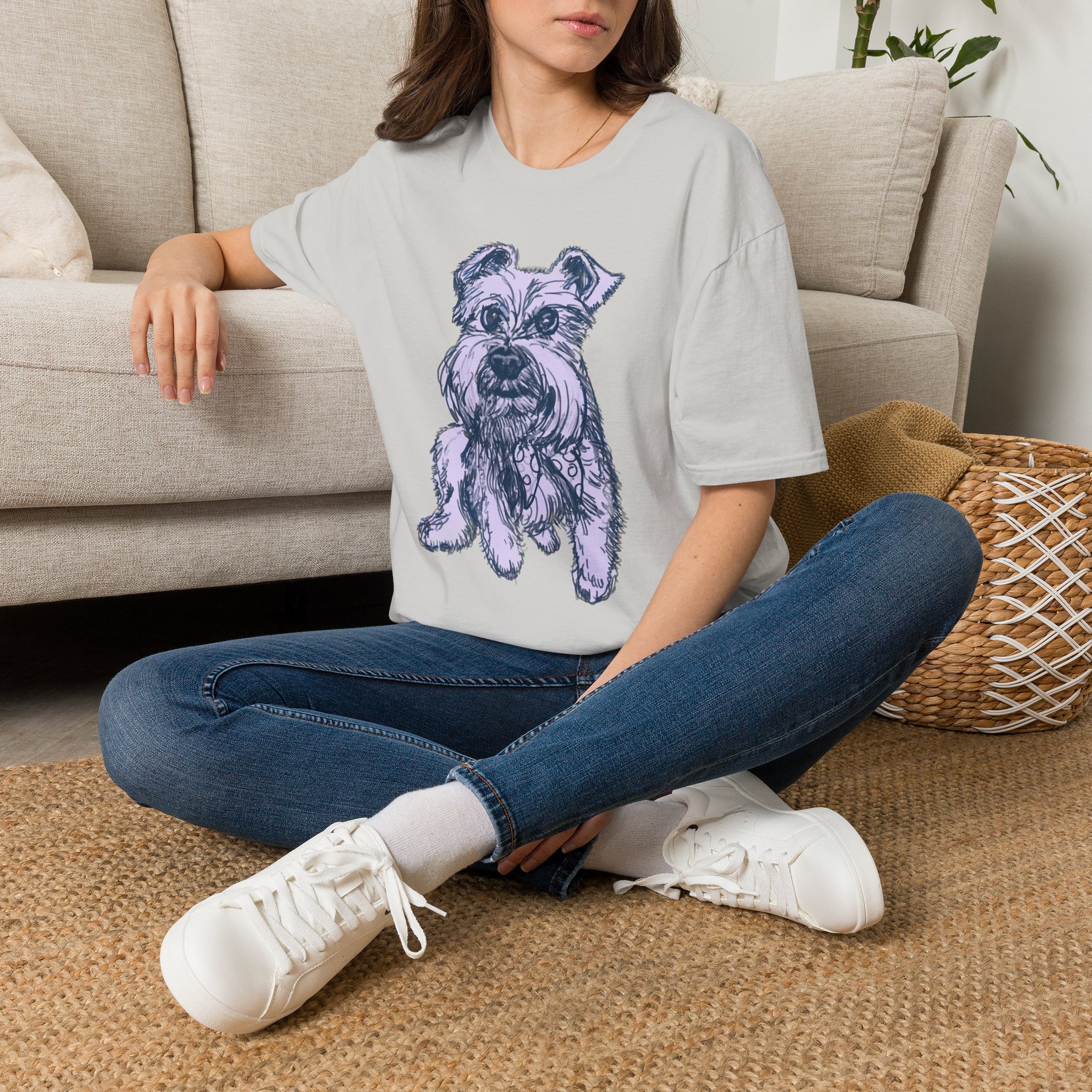 Schnauzer Sketch T-Shirt — Hand-Drawn Puppy Portrait Tee - Image 14