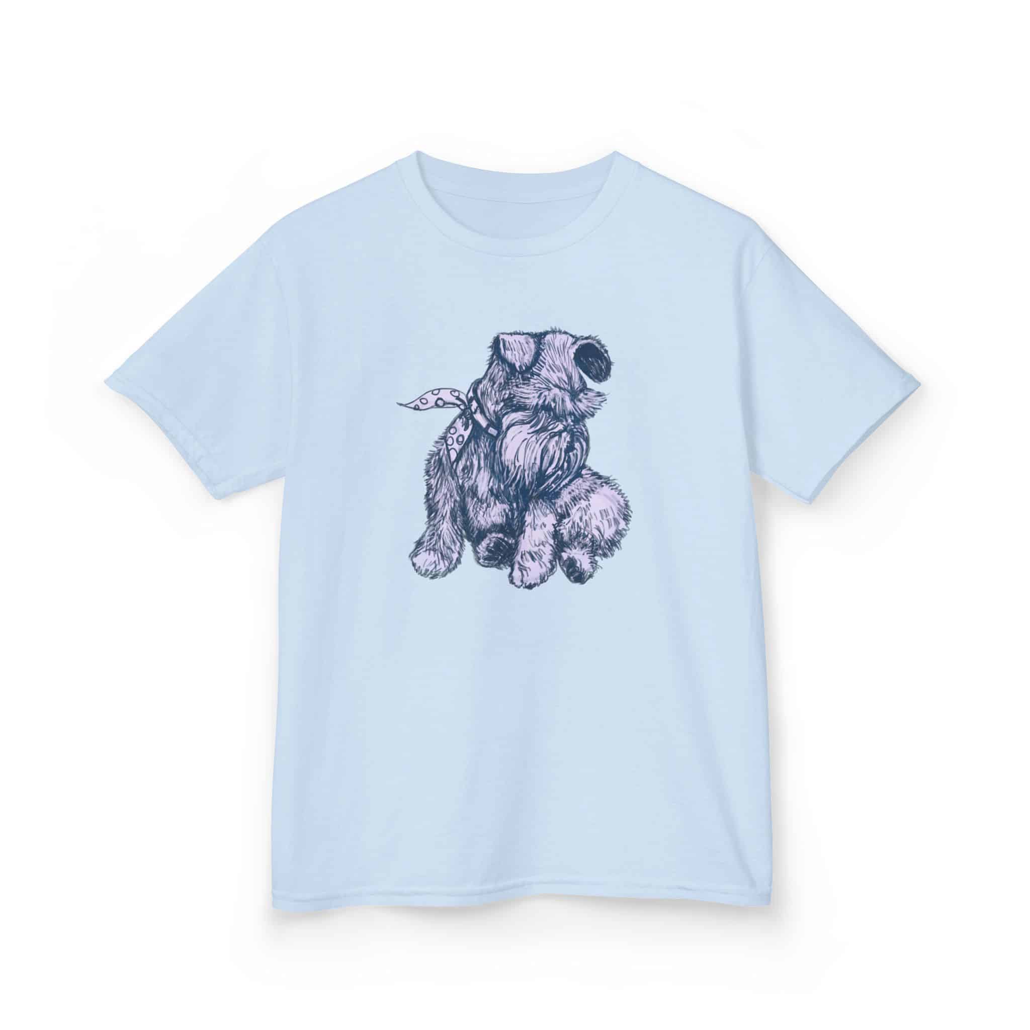 Kids T‑Shirt — Schnauzer Dog Sketch Tee - Image 24