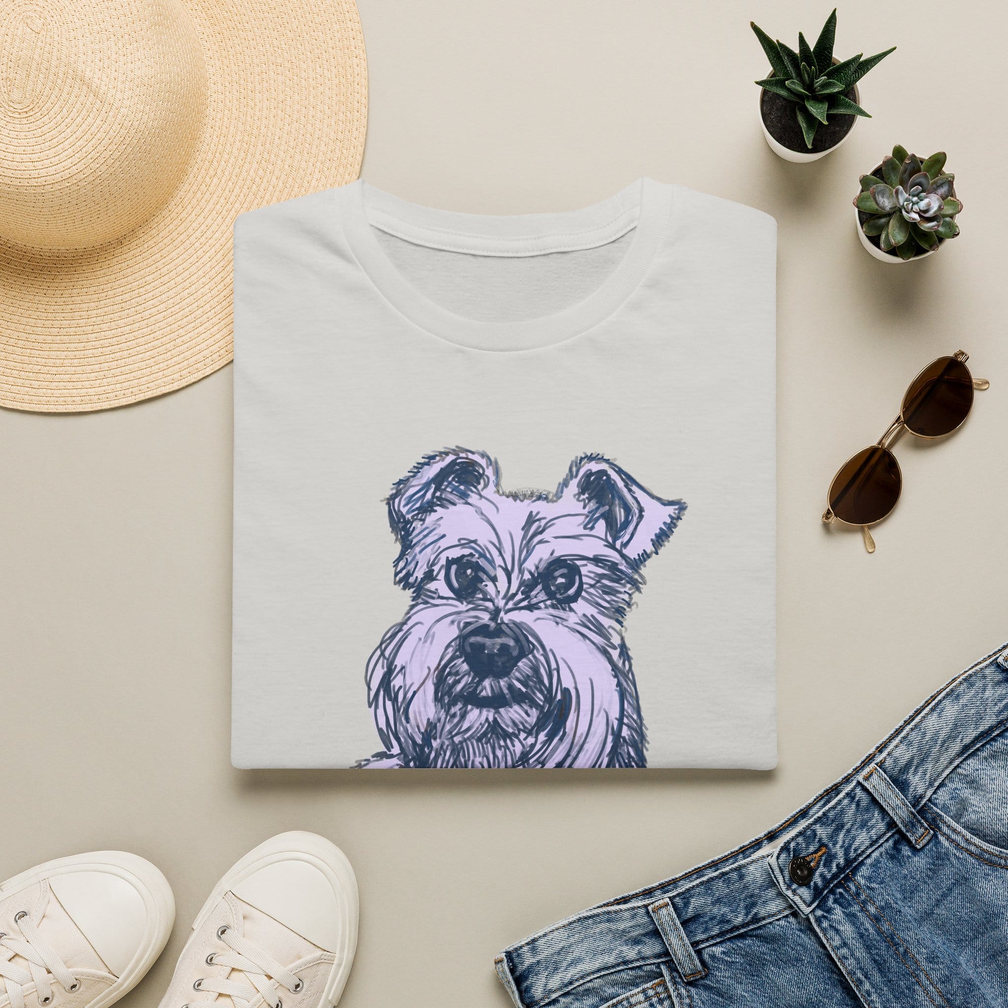 Schnauzer Sketch T-Shirt — Hand-Drawn Puppy Portrait Tee - Image 13