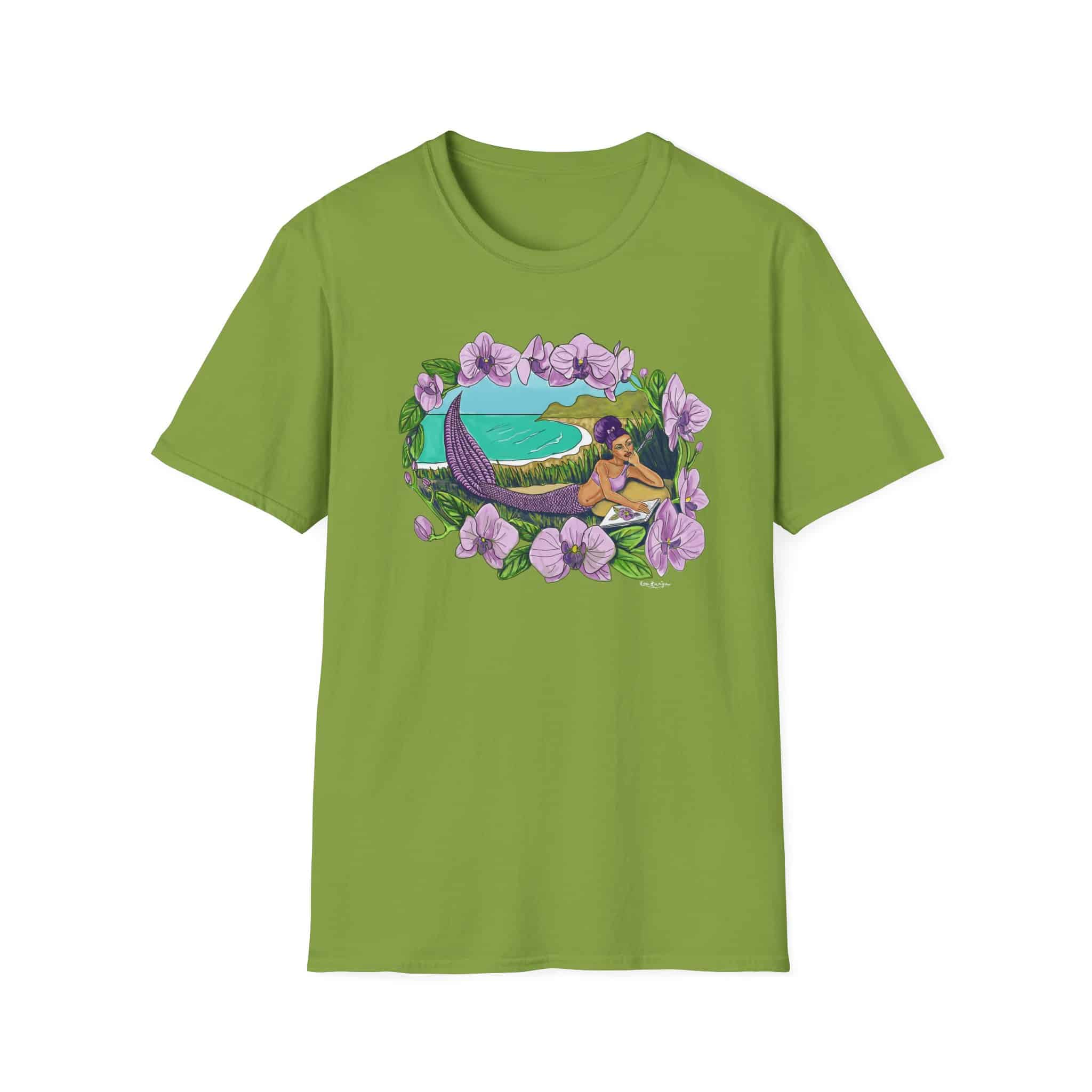 Mermaid Beach Vibes T-Shirt — Tropical Floral Ocean Graphic - Image 21