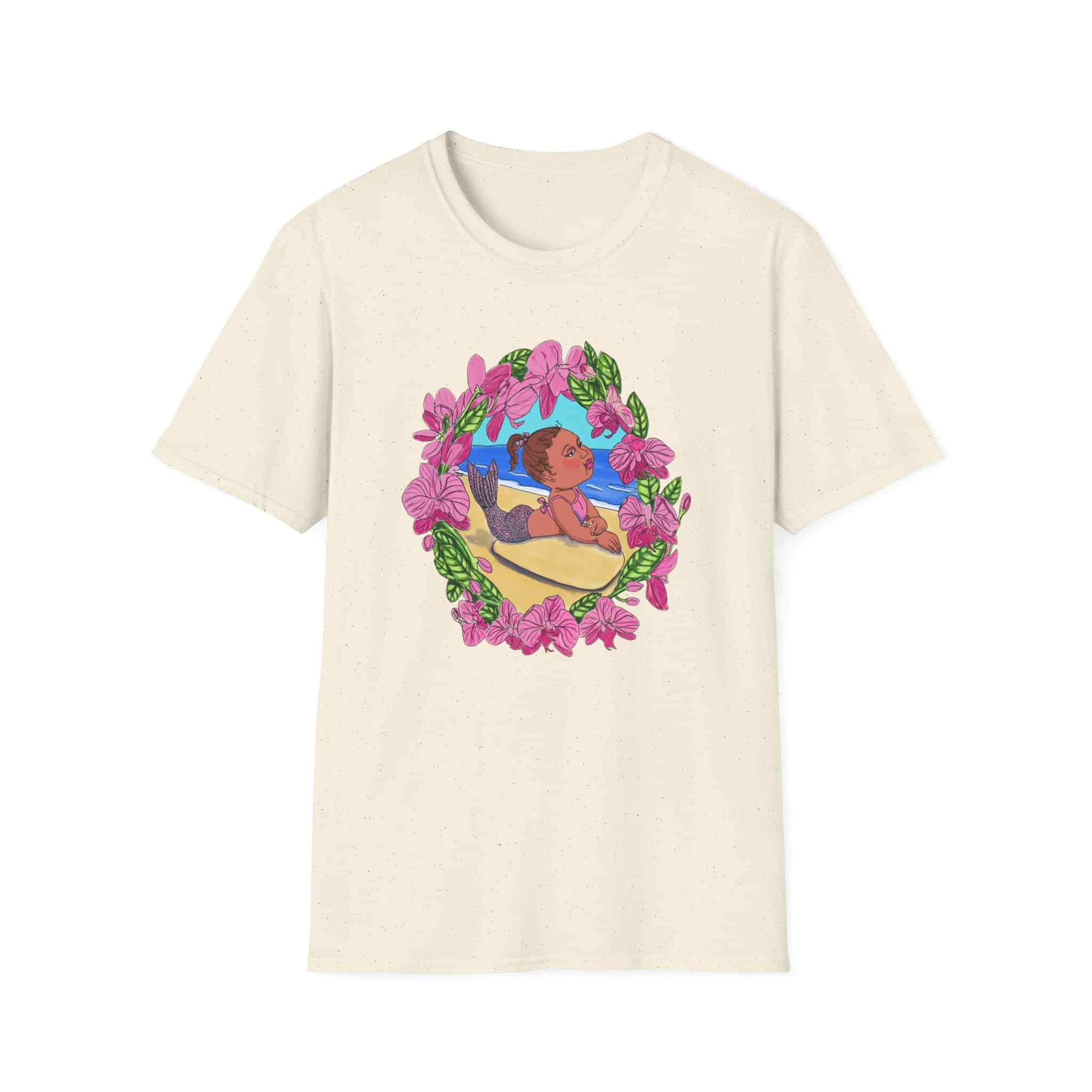Mer-Toddler Sunbathing Beach Vibes T-Shirt — Tropical Floral Ocean Graphic - Image 15