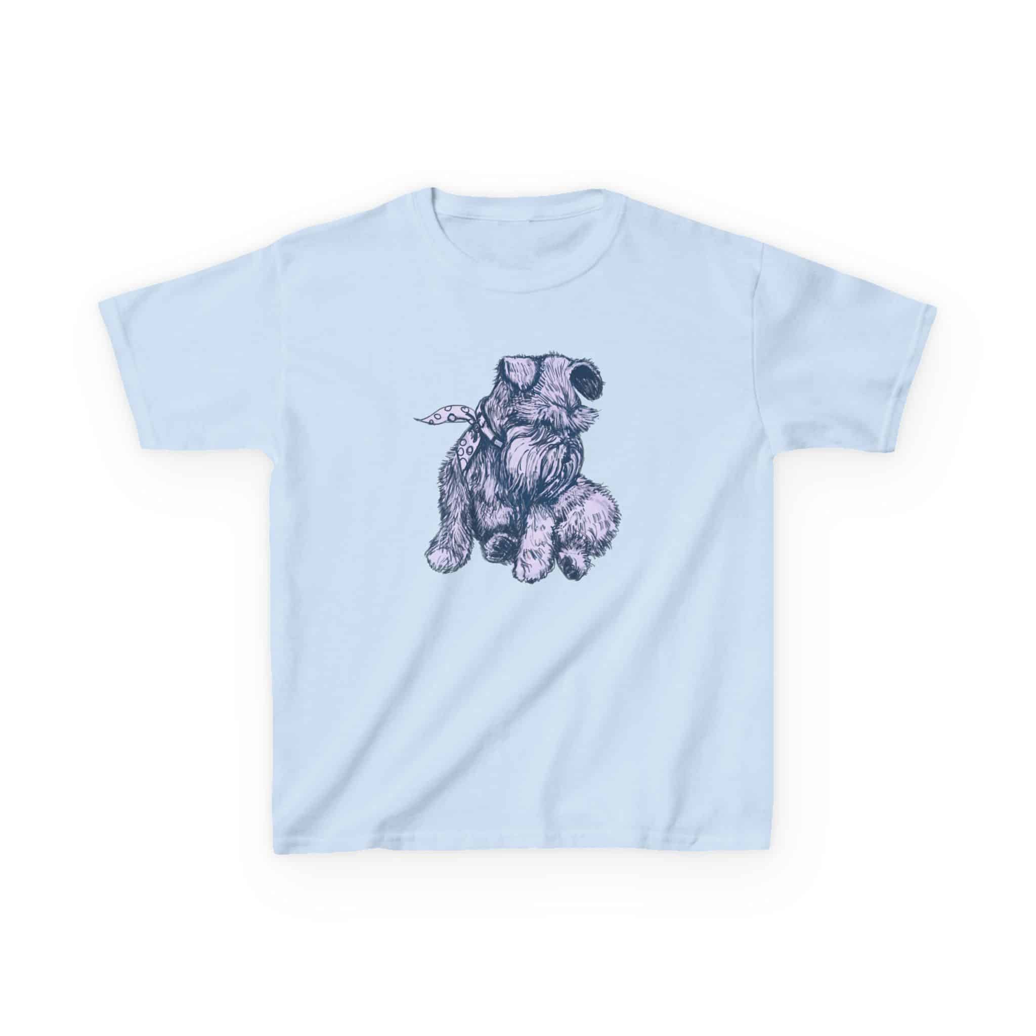 Kids T‑Shirt — Schnauzer Dog Sketch Tee - Image 23
