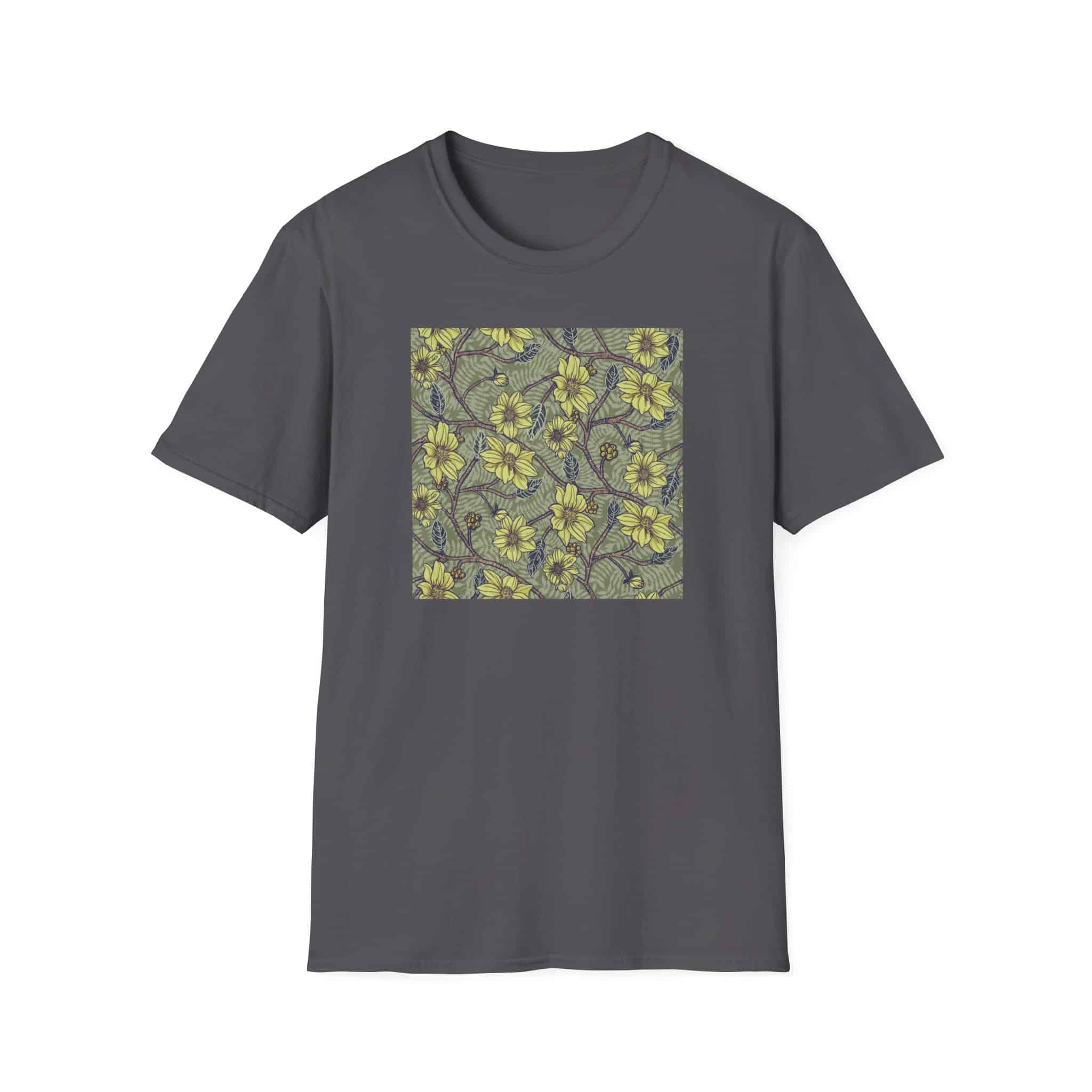 Floral Hibiscus Pattern T-Shirt — Vintage Tropical Flower Tee - Image 14
